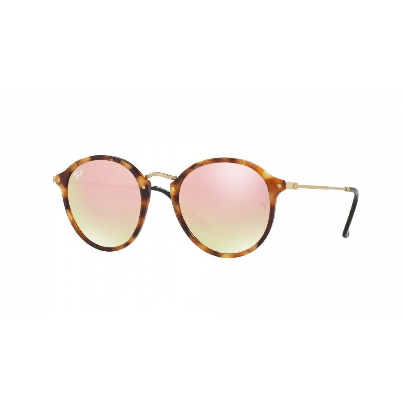 Ray Ban Rb2447 1160/z2 Round Fleck Cafe Carey Rosa espejo