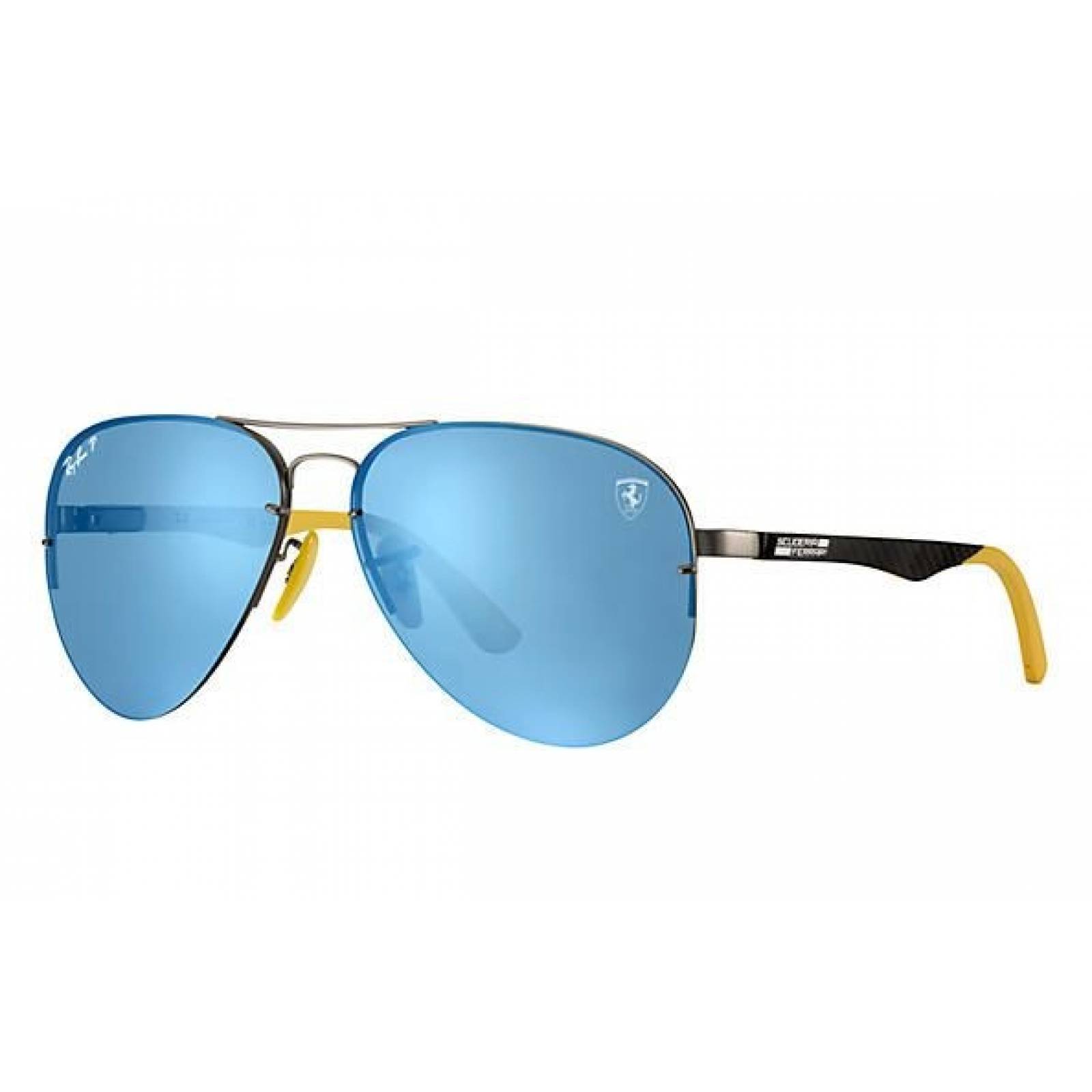 Ray Ban Rb3460M F003H0 Aviator Scuderia Ferrari Azul Amarillo