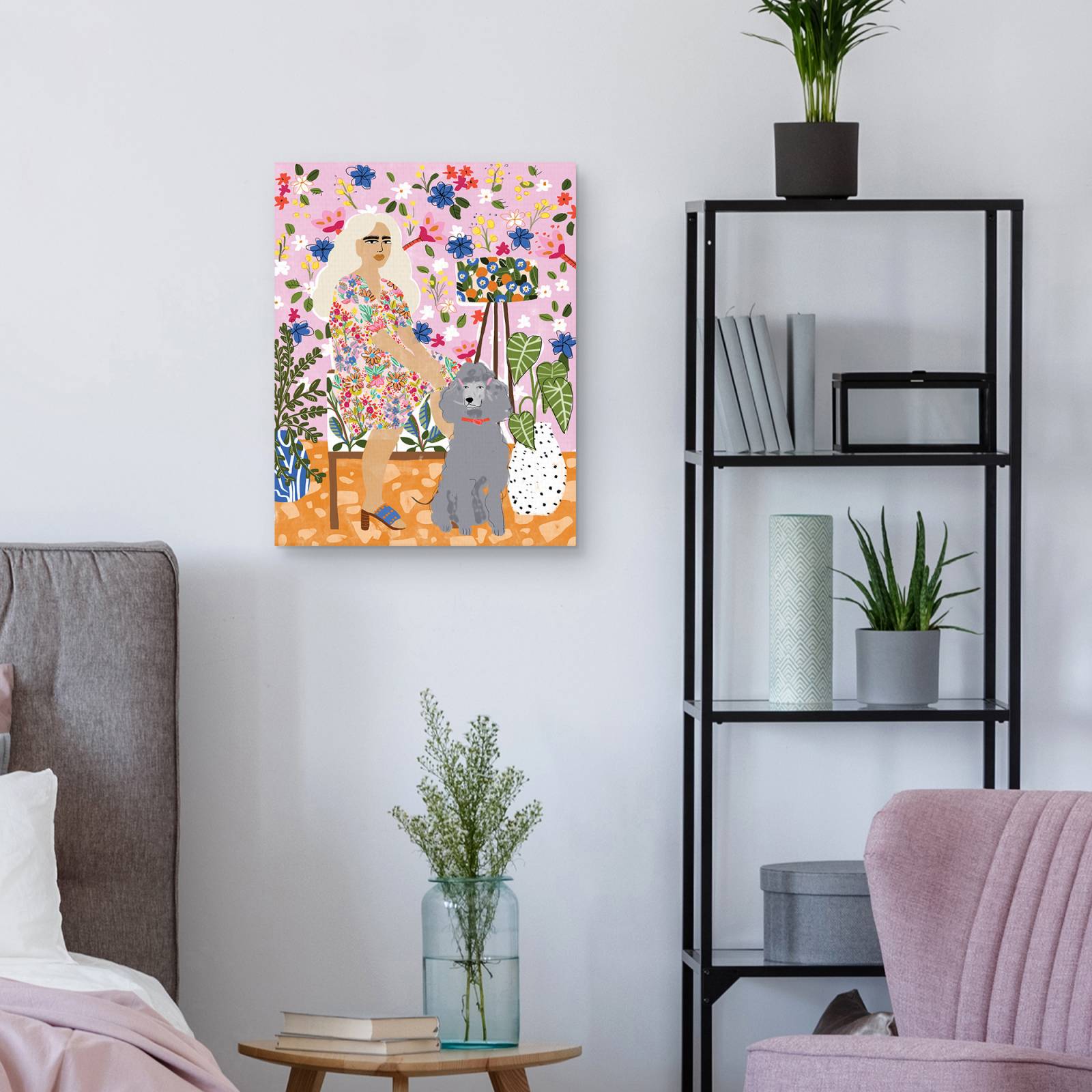 Cuadros Decorativos - El caniche y la dama- Alja Horvat
