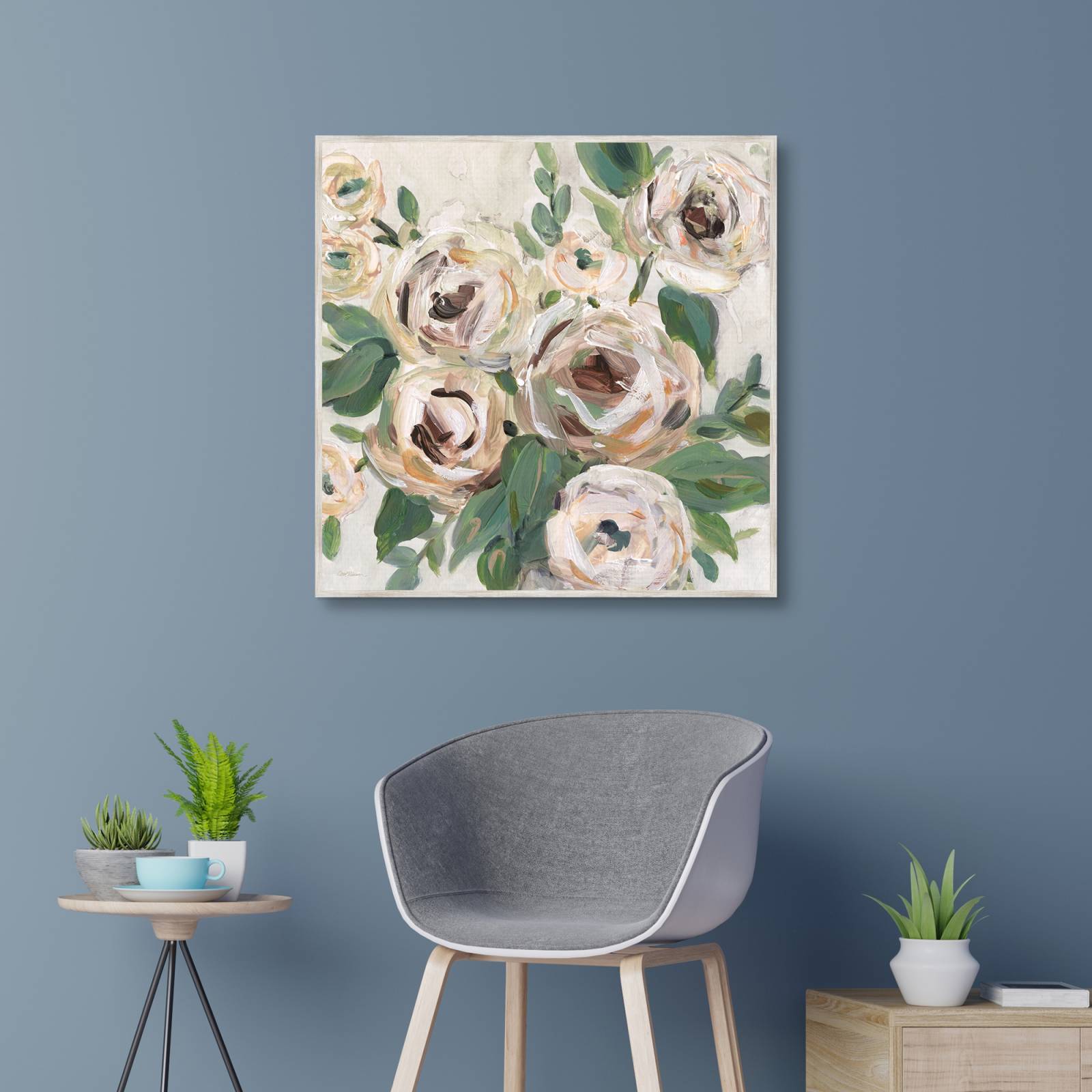 Cuadros Decorativos - Profundidad Floral brillante con marco