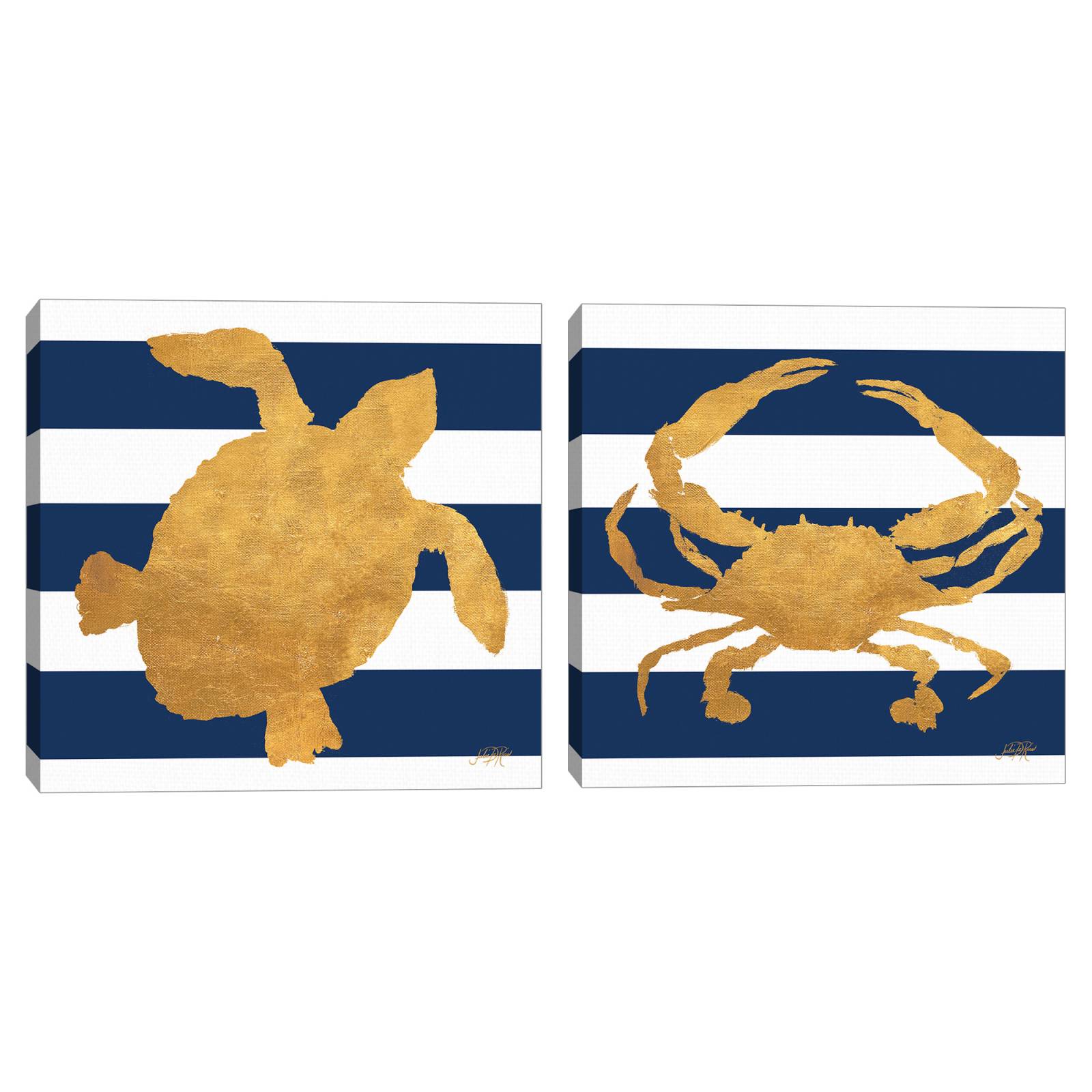 Cuadro Decorativo - Criaturas marinas en rayas III