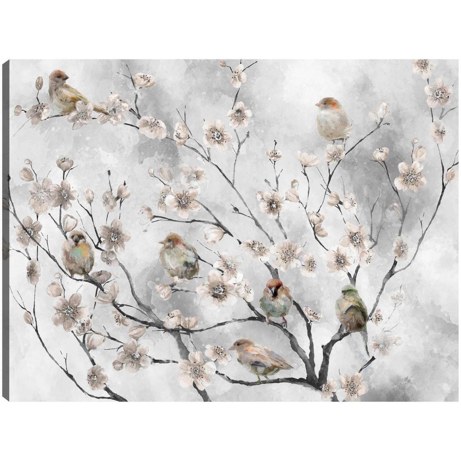 Cuadro Decorativo - Aves de flor de cerezo 69 cm x 92 cm