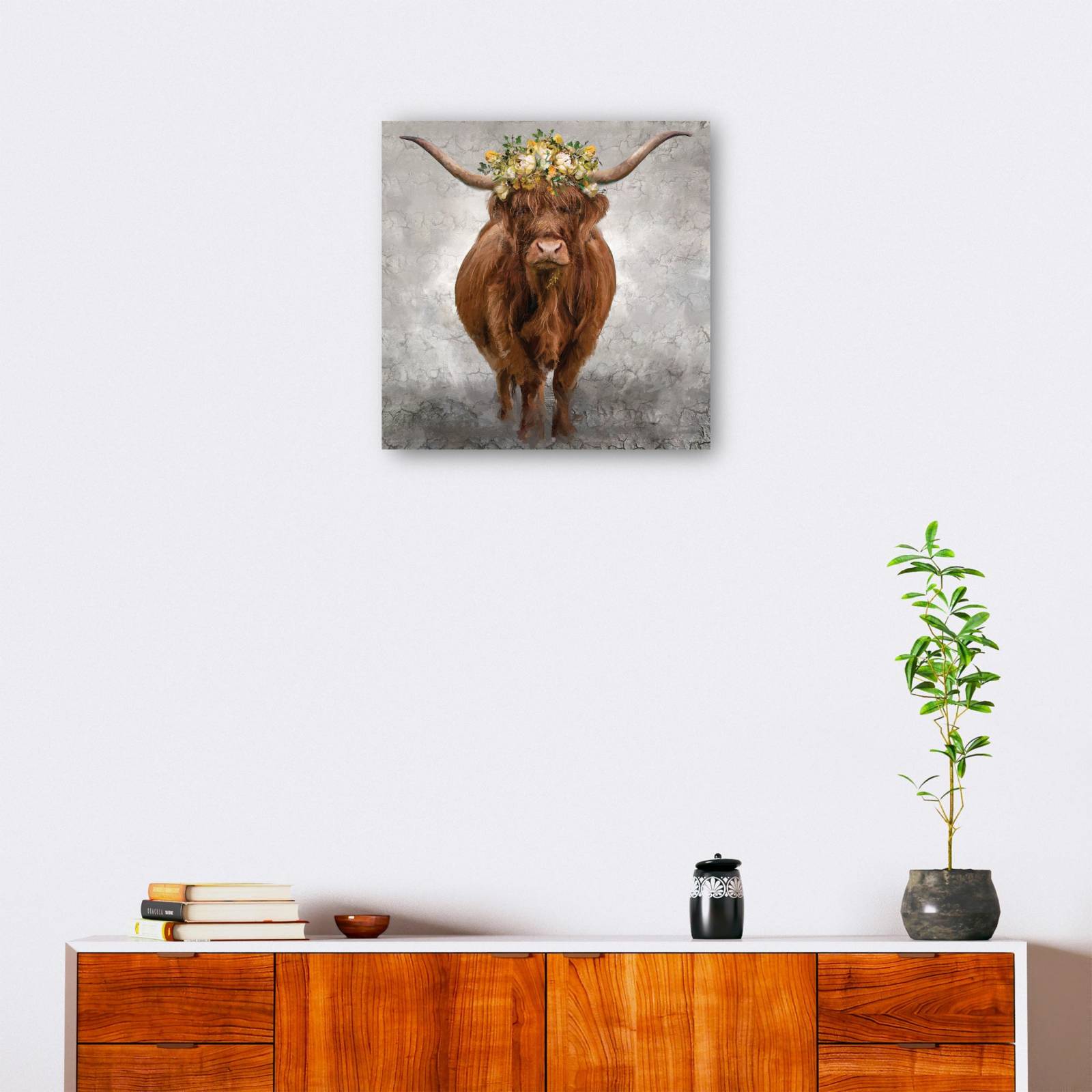 Cuadro Decorativo - Lady Longhorn 104 cm x 104 cm