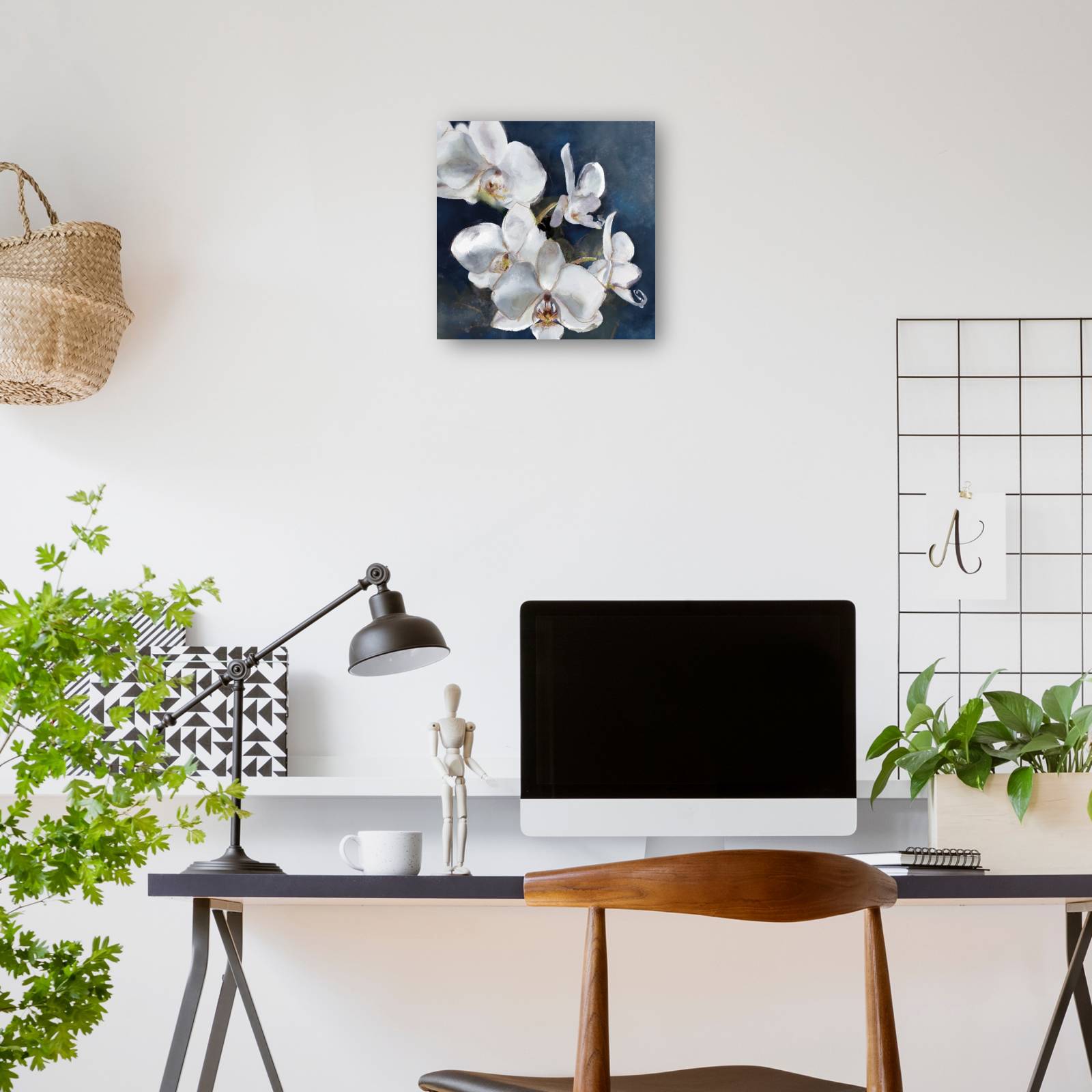 Cuadro Decorativo - Orquídea en la Marina 51 cm x 51 cm