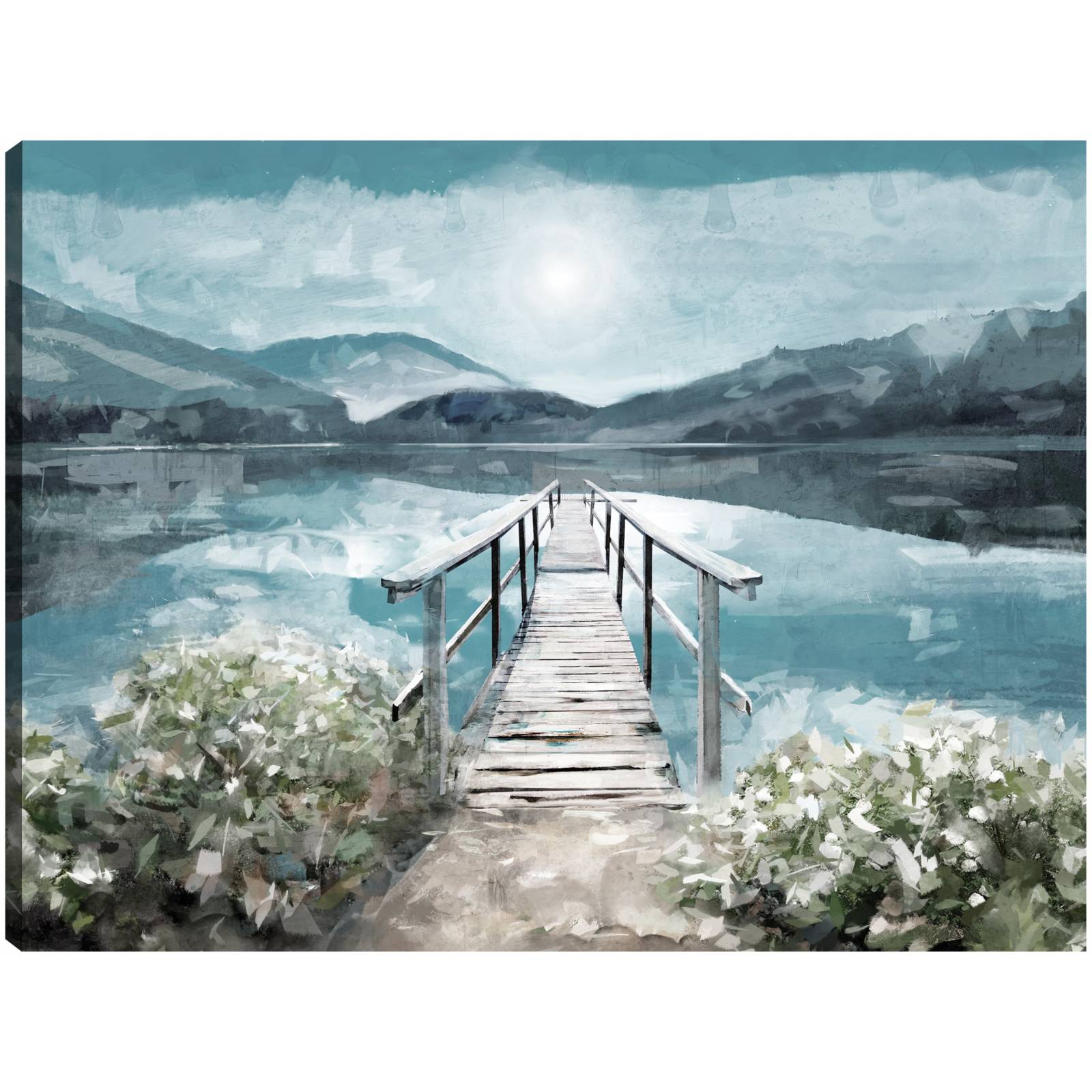 Cuadro Decorativo - Luz del amanecer junto al lago 76 cm x 102 cm