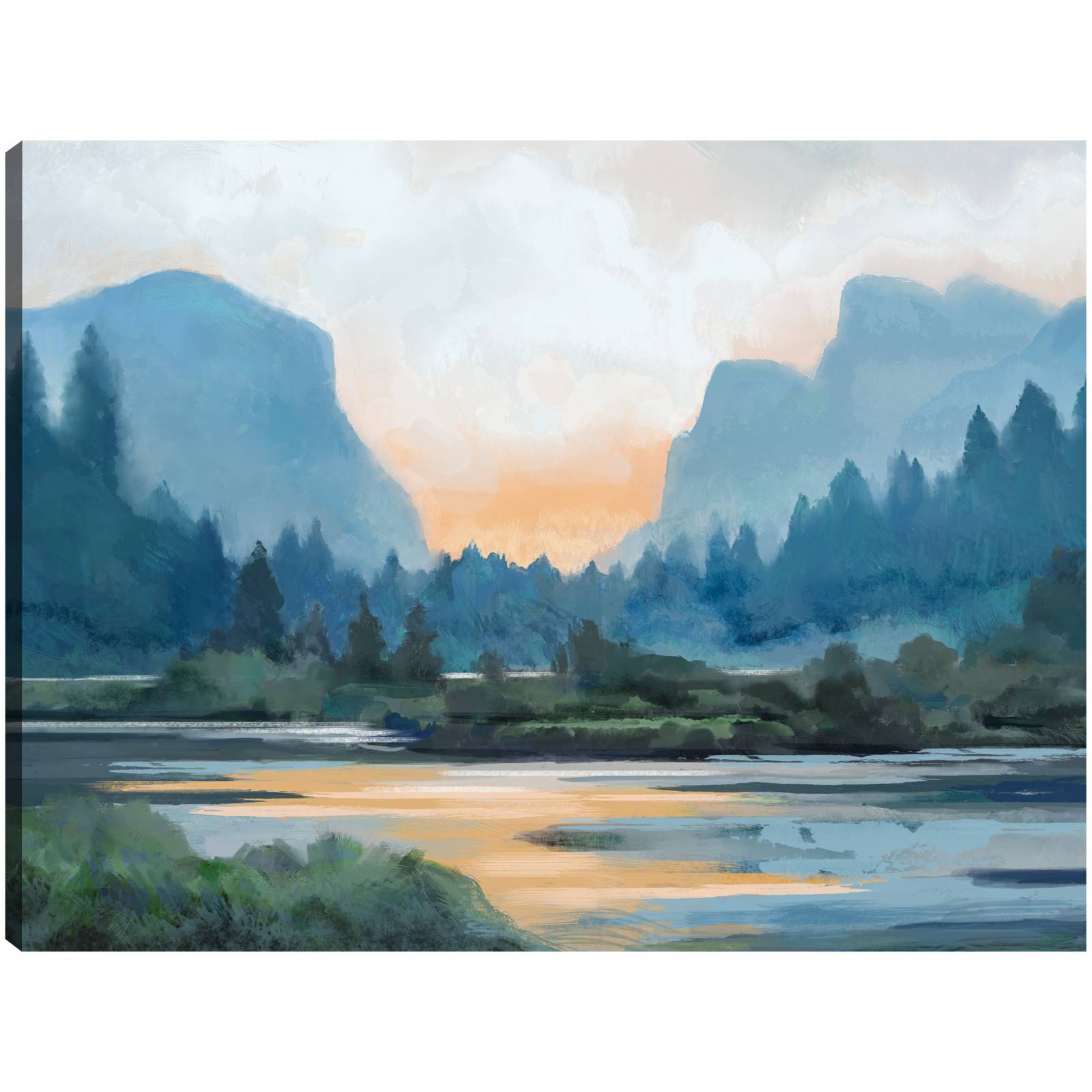 Cuadro Decorativo - Atardecer de montaña 46 cm x 61 cm