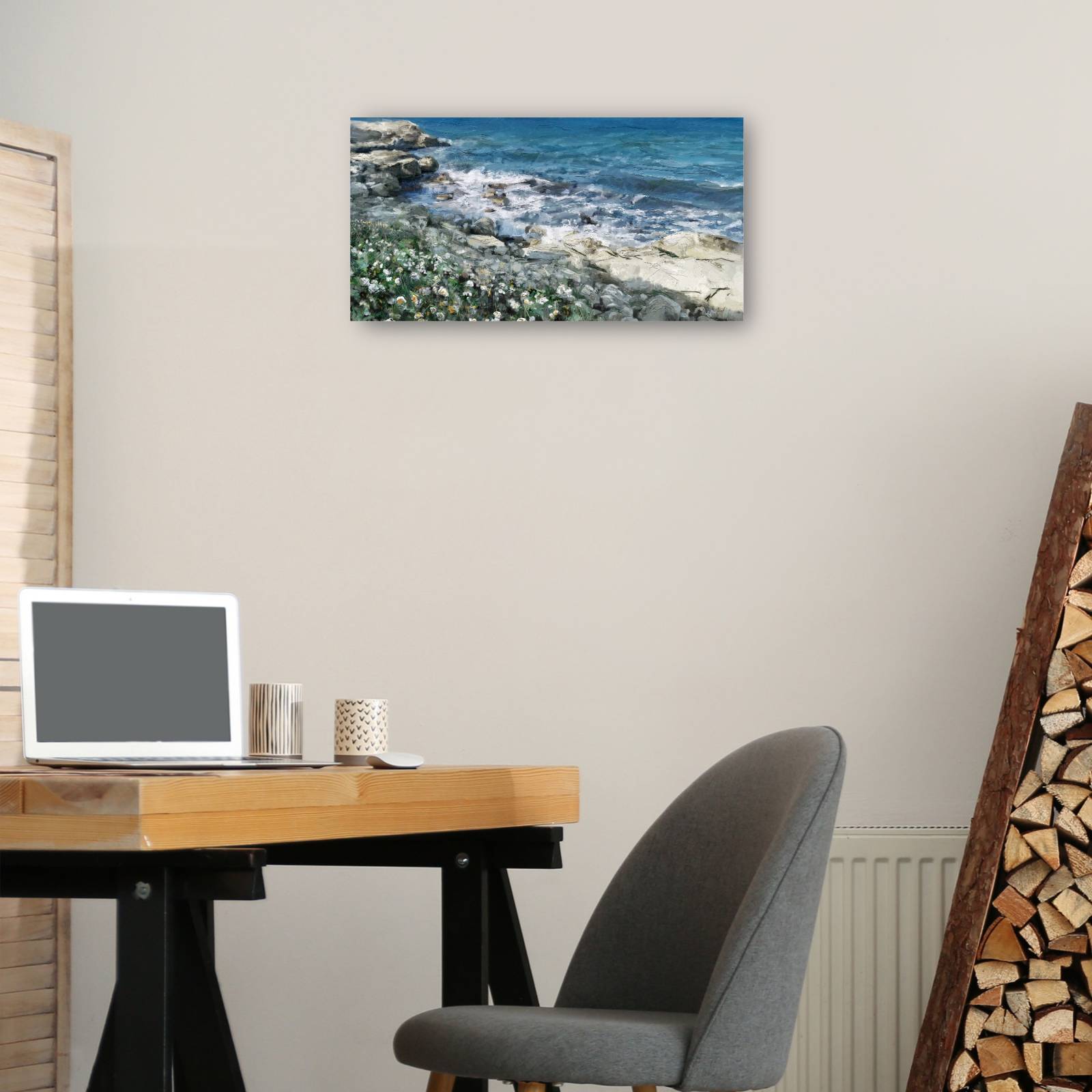 Cuadro Decorativo - A lo largo de la orilla 33 cm x 63 cm