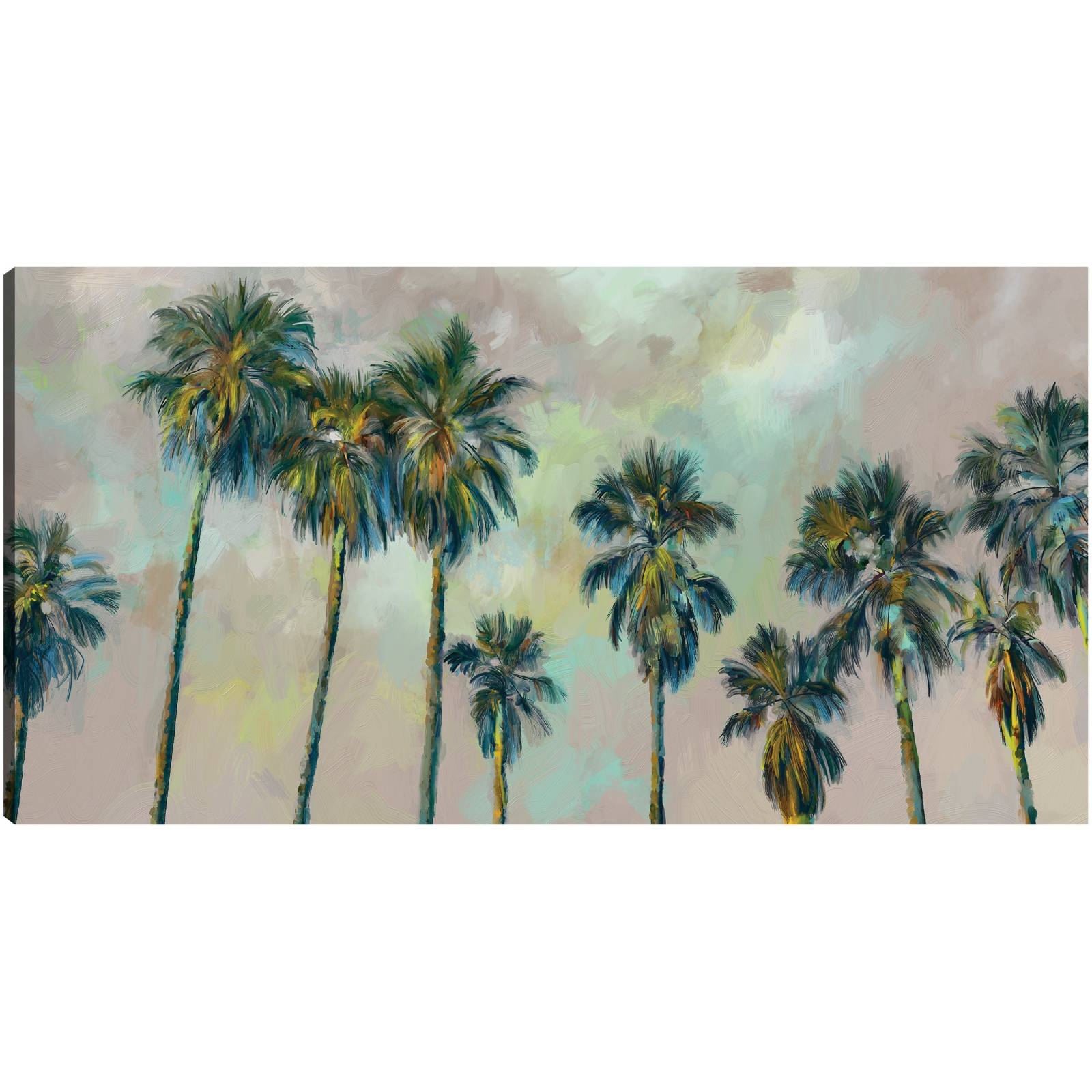 Cuadro Decorativo - Palmas panorámicas 46 cm x 89 cm