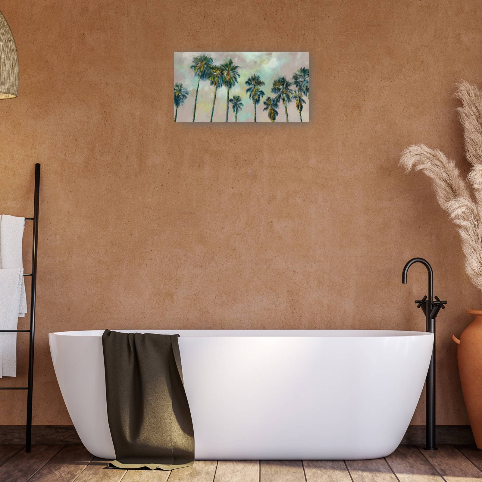 Cuadro Decorativo - Palmas panorámicas 46 cm x 89 cm