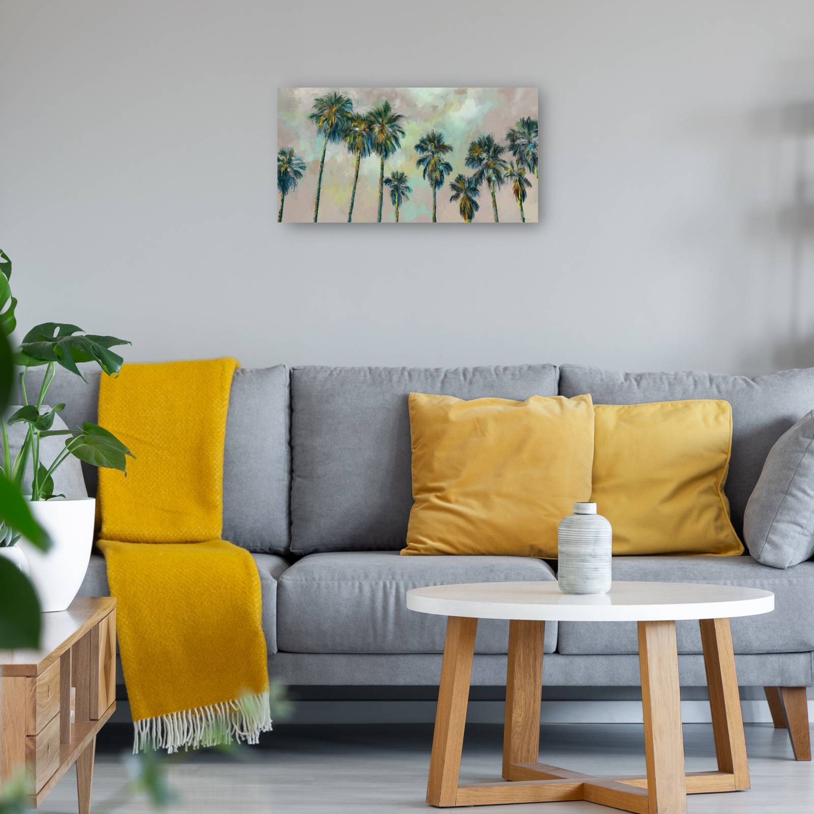 Cuadro Decorativo - Palmas panorámicas 46 cm x 89 cm