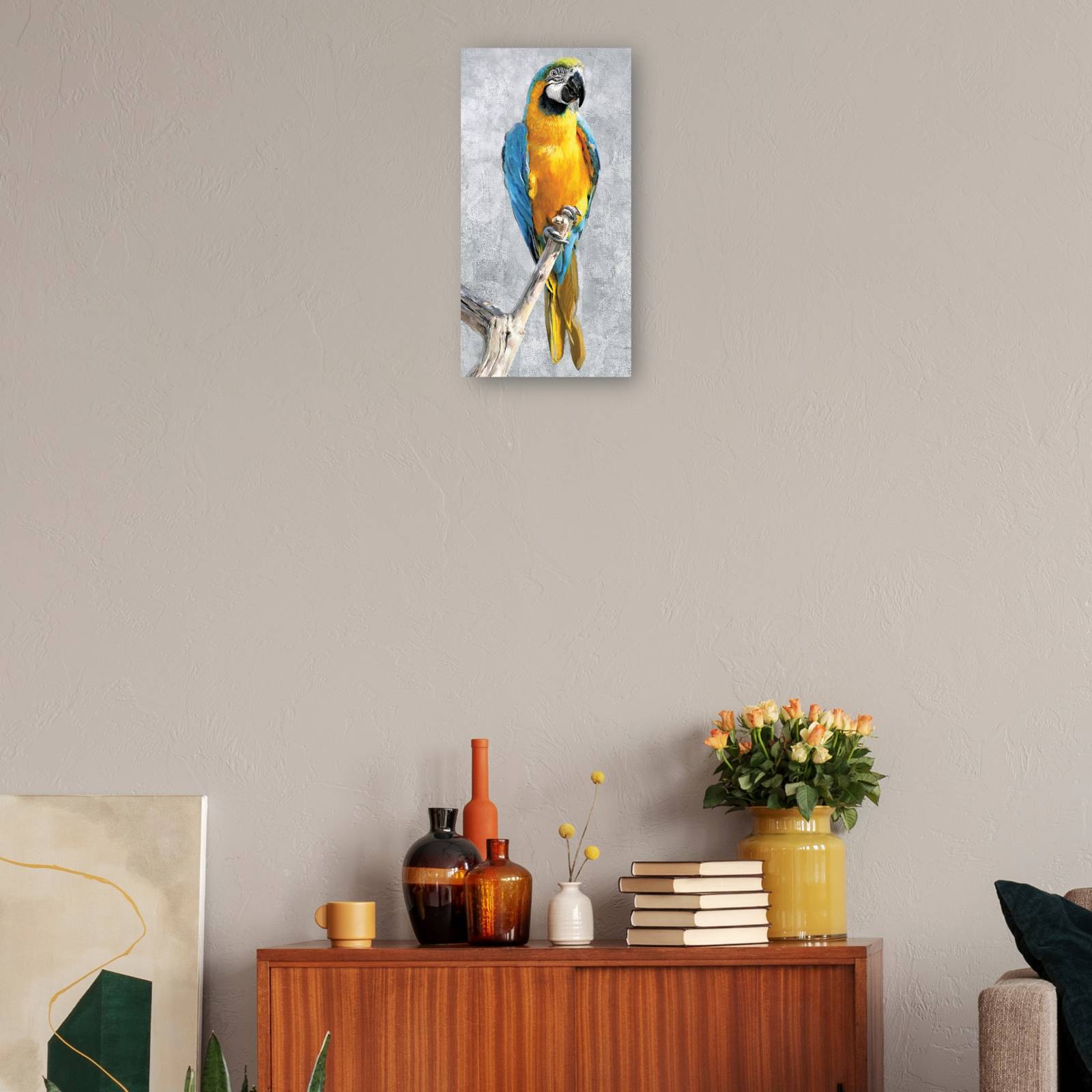 Cuadro Decorativo - Loros Tropicales I 89 cm x 46 cm