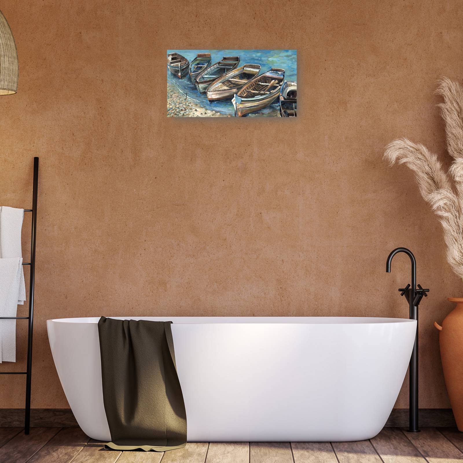 Cuadro Decorativo - Barcos varados II 89 cm x 46 cm