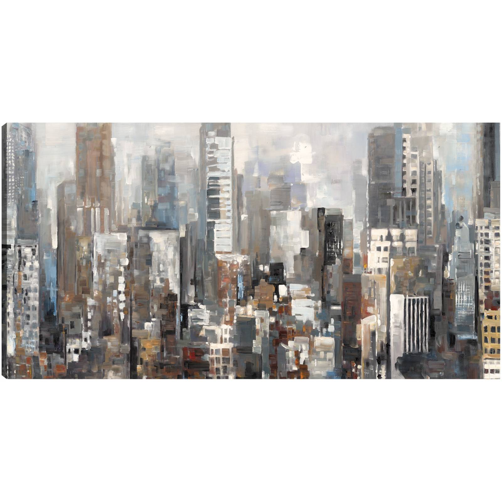 Cuadro Decorativo - siluetas de la ciudad 63 cm x 33 cm