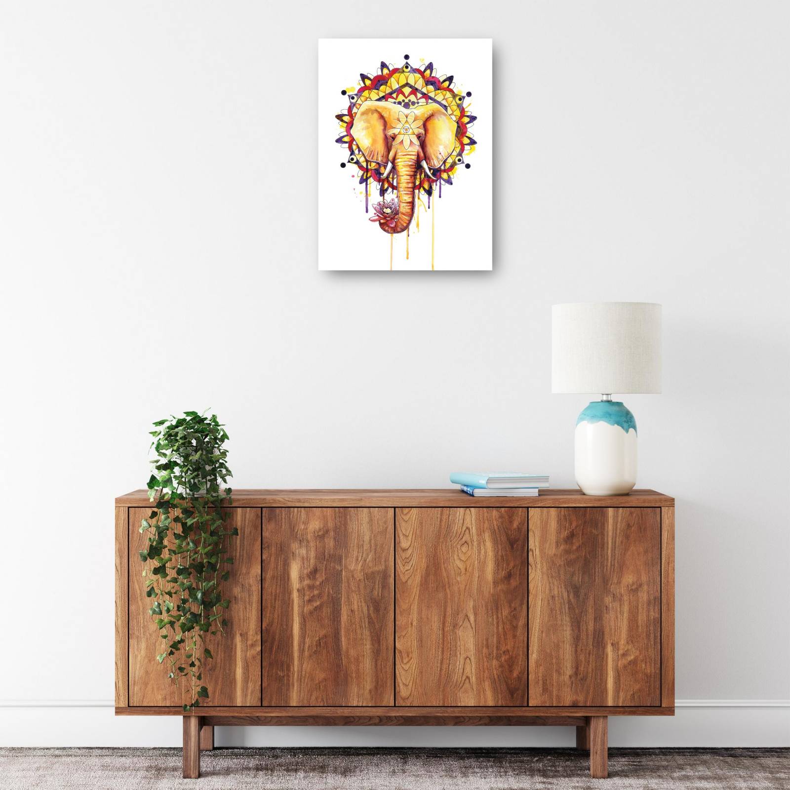 Cuadro Decorativo Mandala de elefante 53 cm x 71 cm