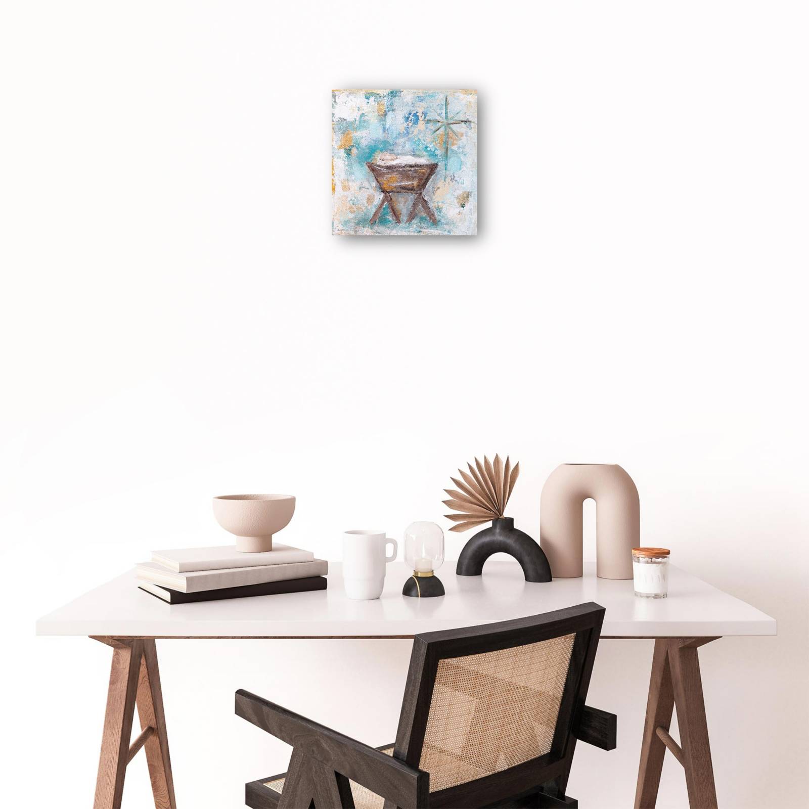 Cuadro Decorativo Pesebre 36 cm x 36 cm