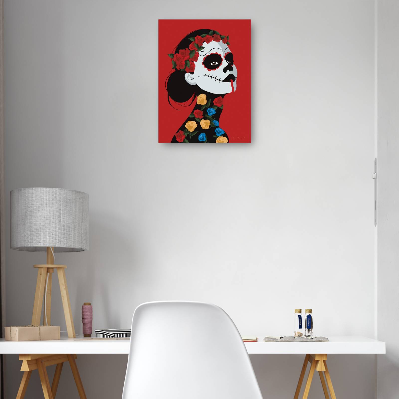 Cuadro Decorativo Dia de los Muertos I 38 cm x 51 cm