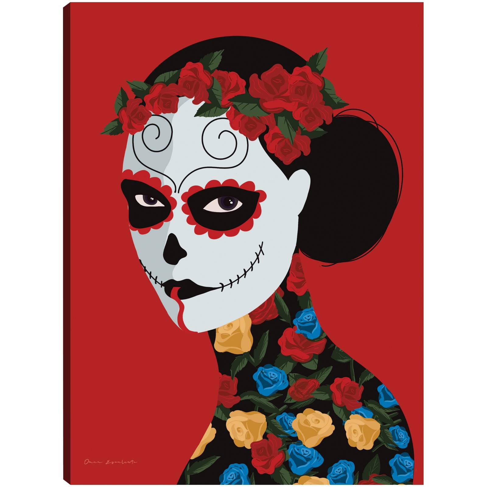 Cuadro Decorativo Dia de los Muertos II 53 cm x 71 cm