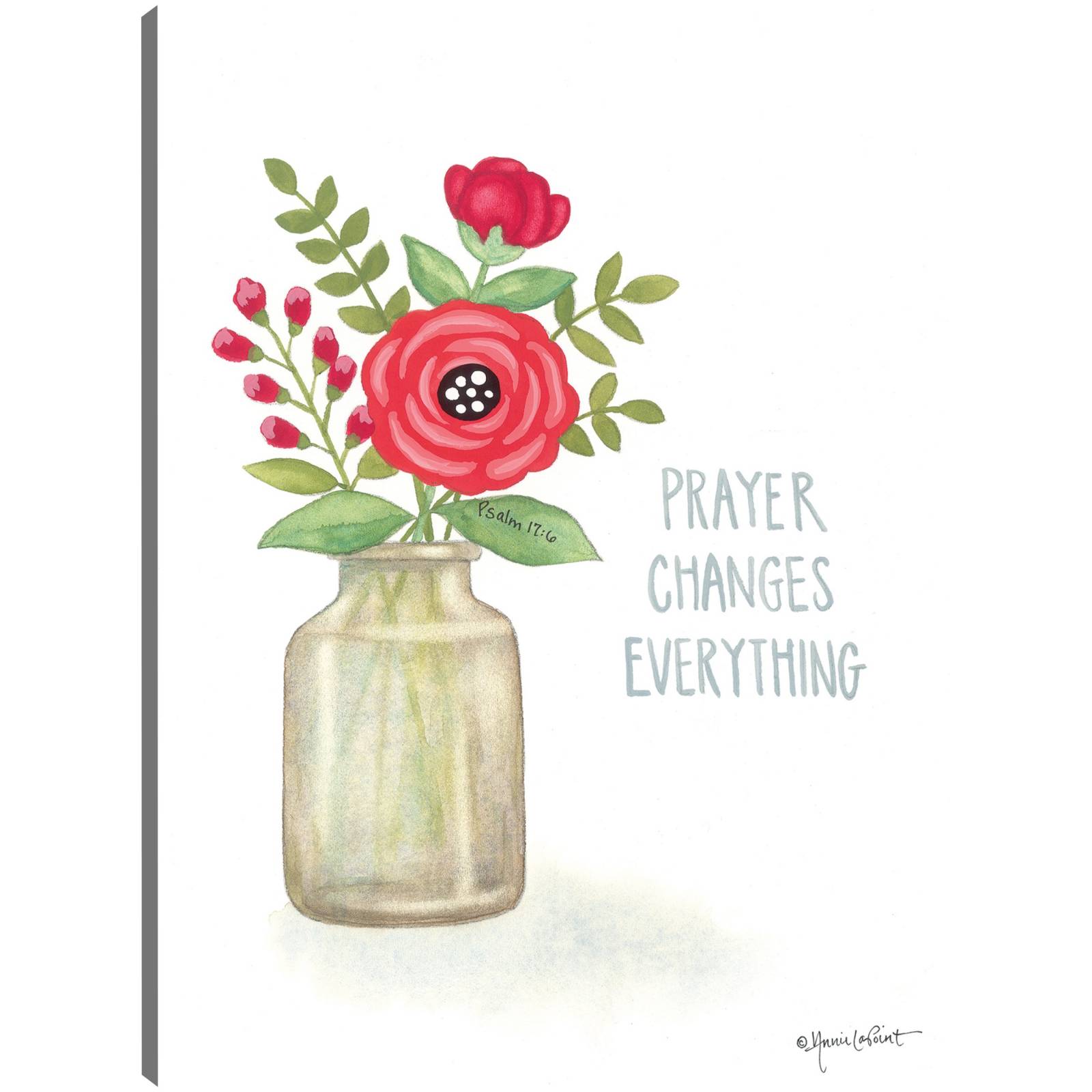 Cuadro Decorativo Flores rojas Esta bien 38 cm x 51 cm