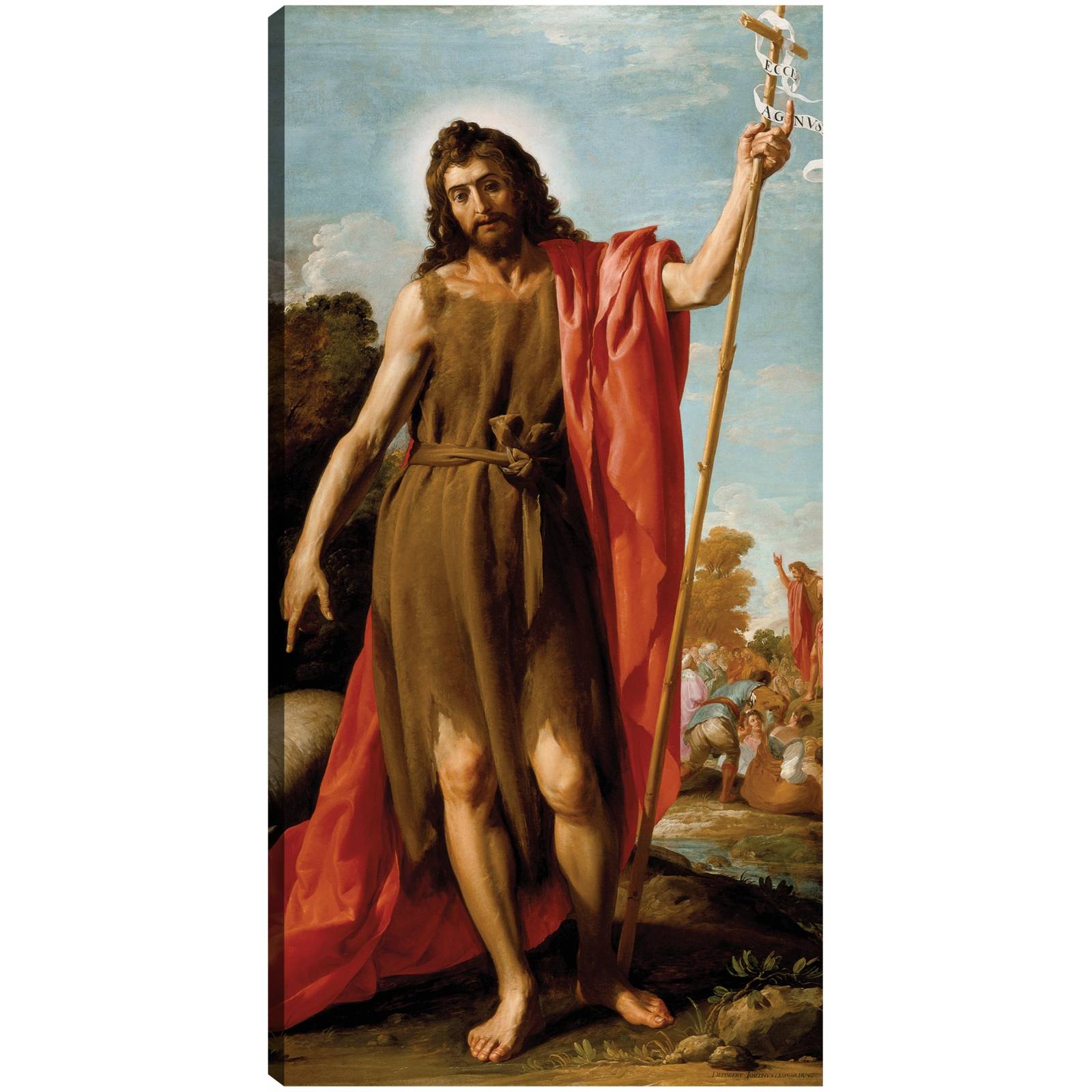 Cuadro Decorativo San Juan Bautista en el desierto 46 cm x 89 cm