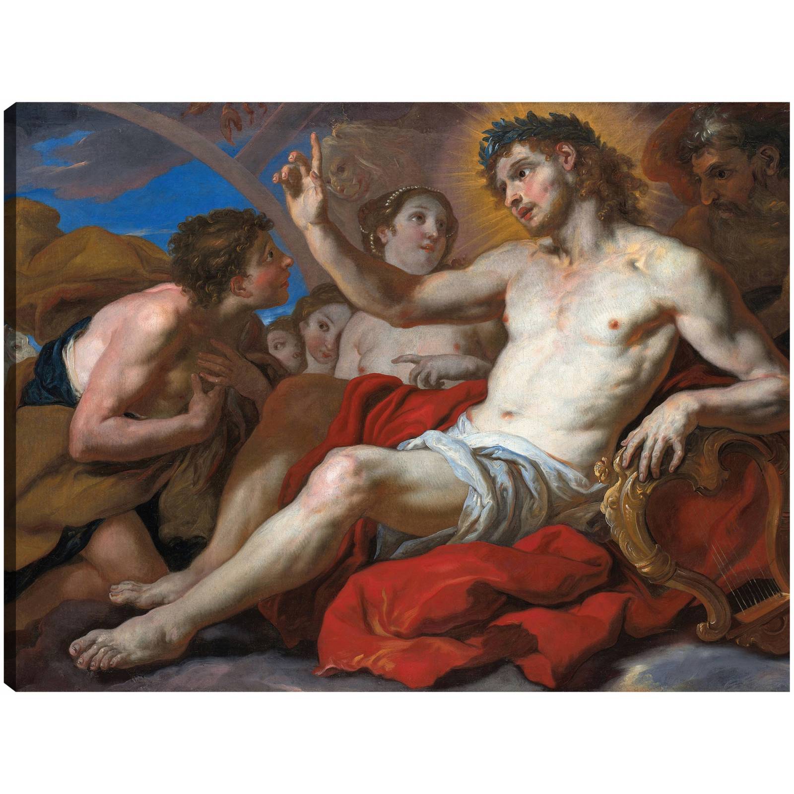 Cuadro Decorativo Apolo otorgando permiso a Phaeton para conducir el carro del sol 51 cm x 38 cm