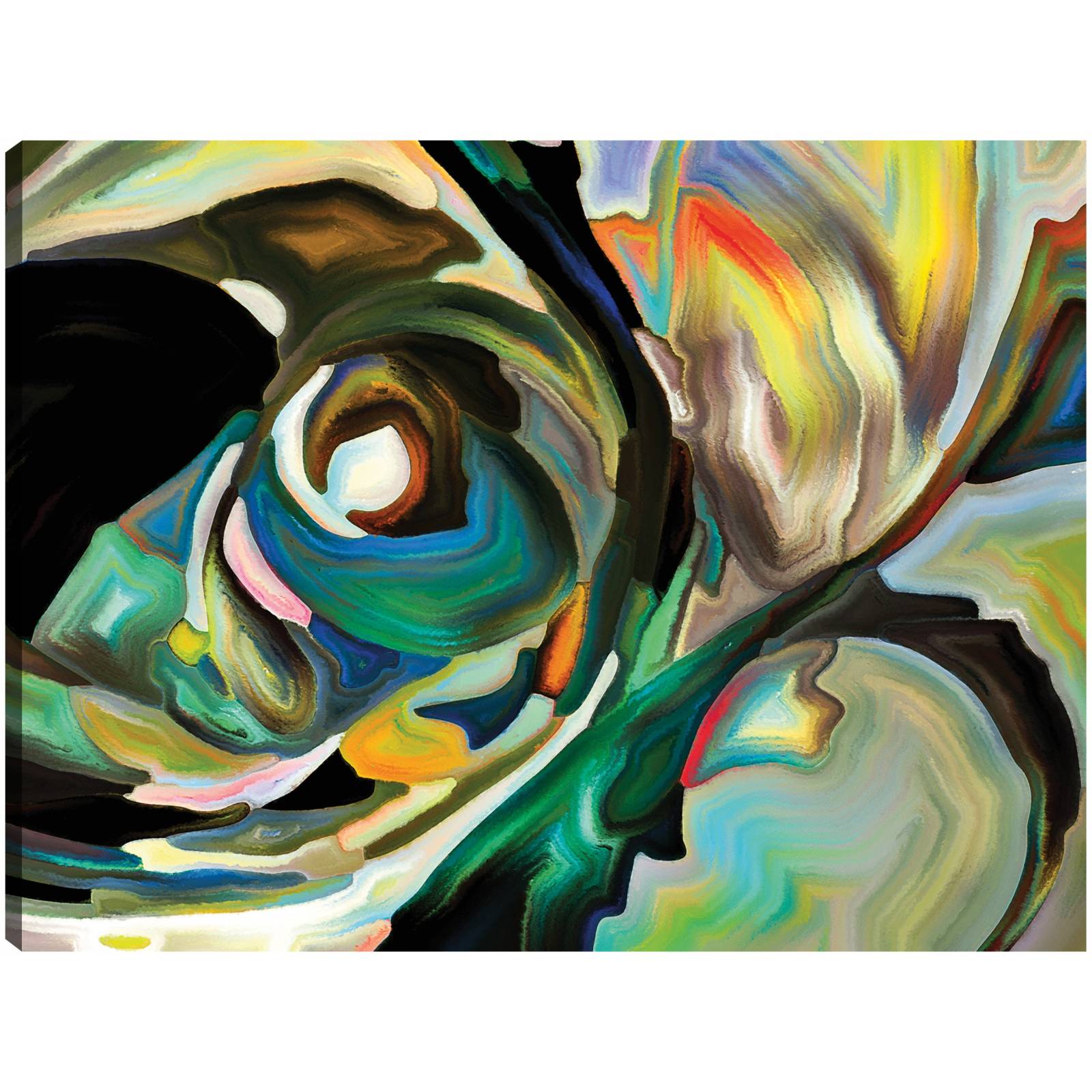 Cuadro Decorativo Las formas verdes dentro 41 cm x 30 cm