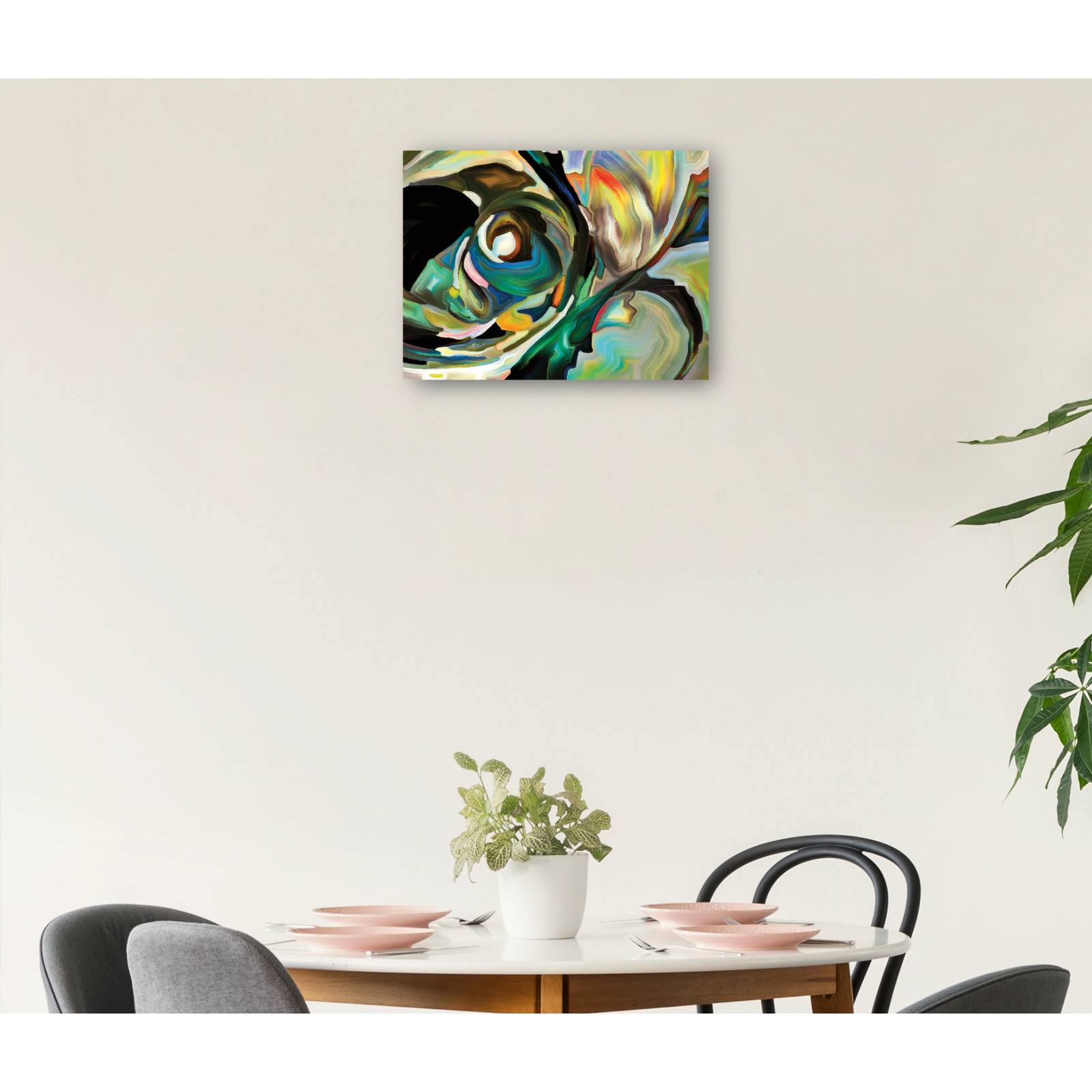 Cuadro Decorativo Las formas verdes dentro 41 cm x 30 cm