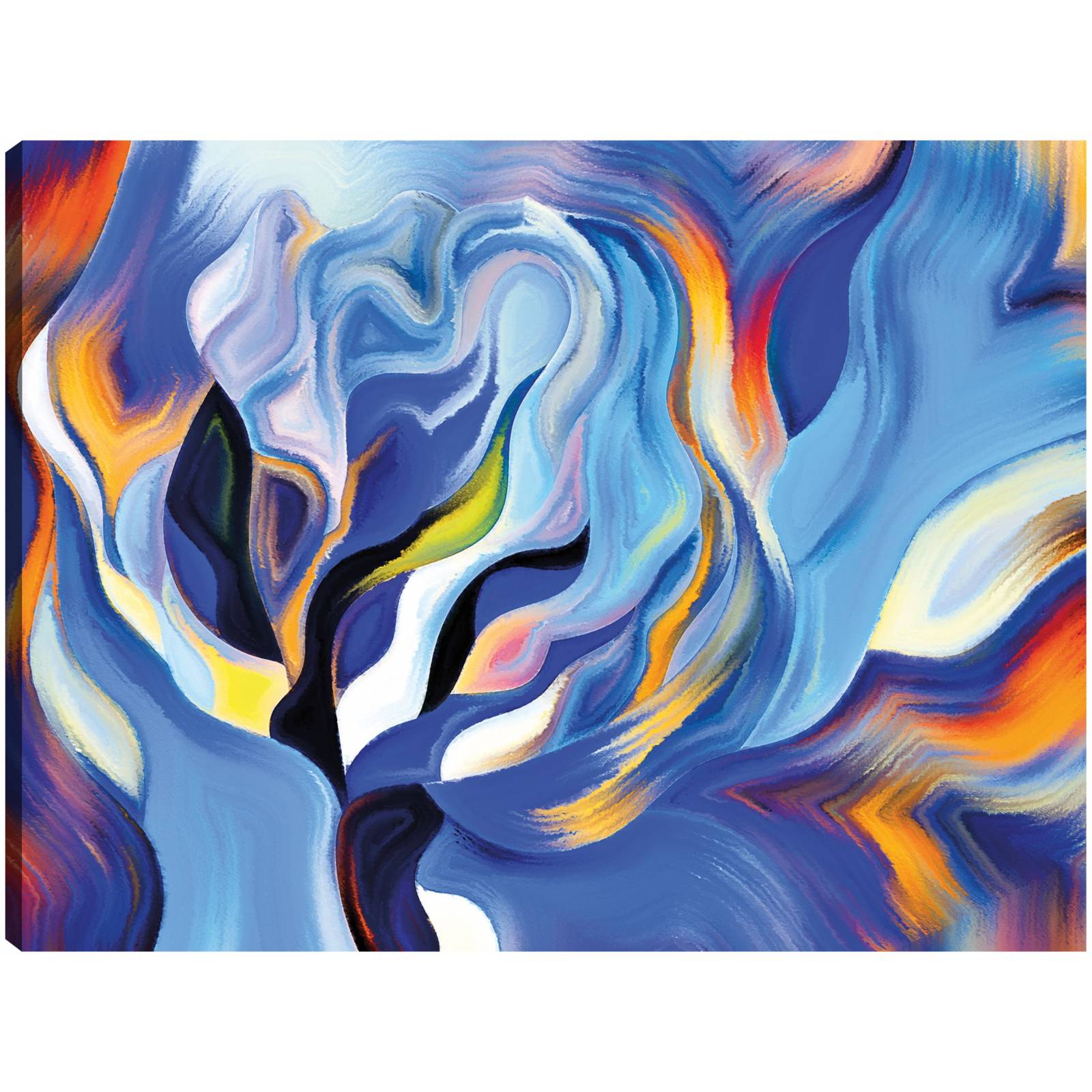 Cuadro Decorativo Las formas azules dentro 51 cm x 38 cm