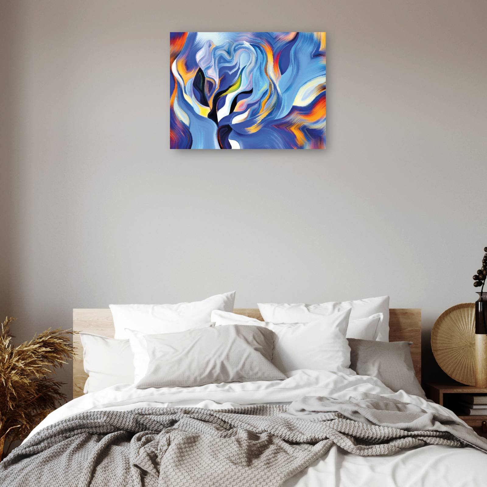 Cuadro Decorativo Las formas azules dentro 51 cm x 38 cm