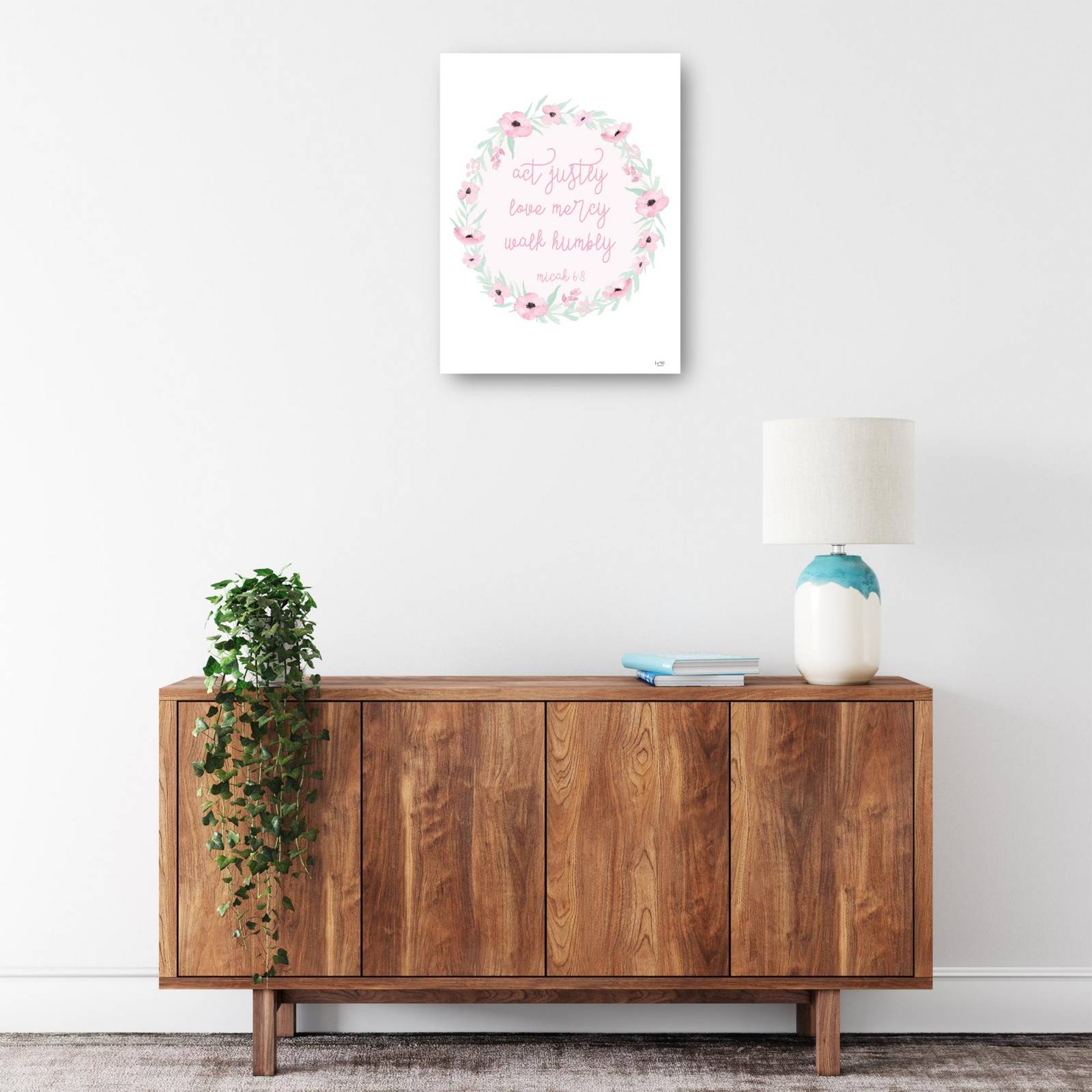 Cuadro Decorativo Actuar con justicia 30 cm x 41 cm