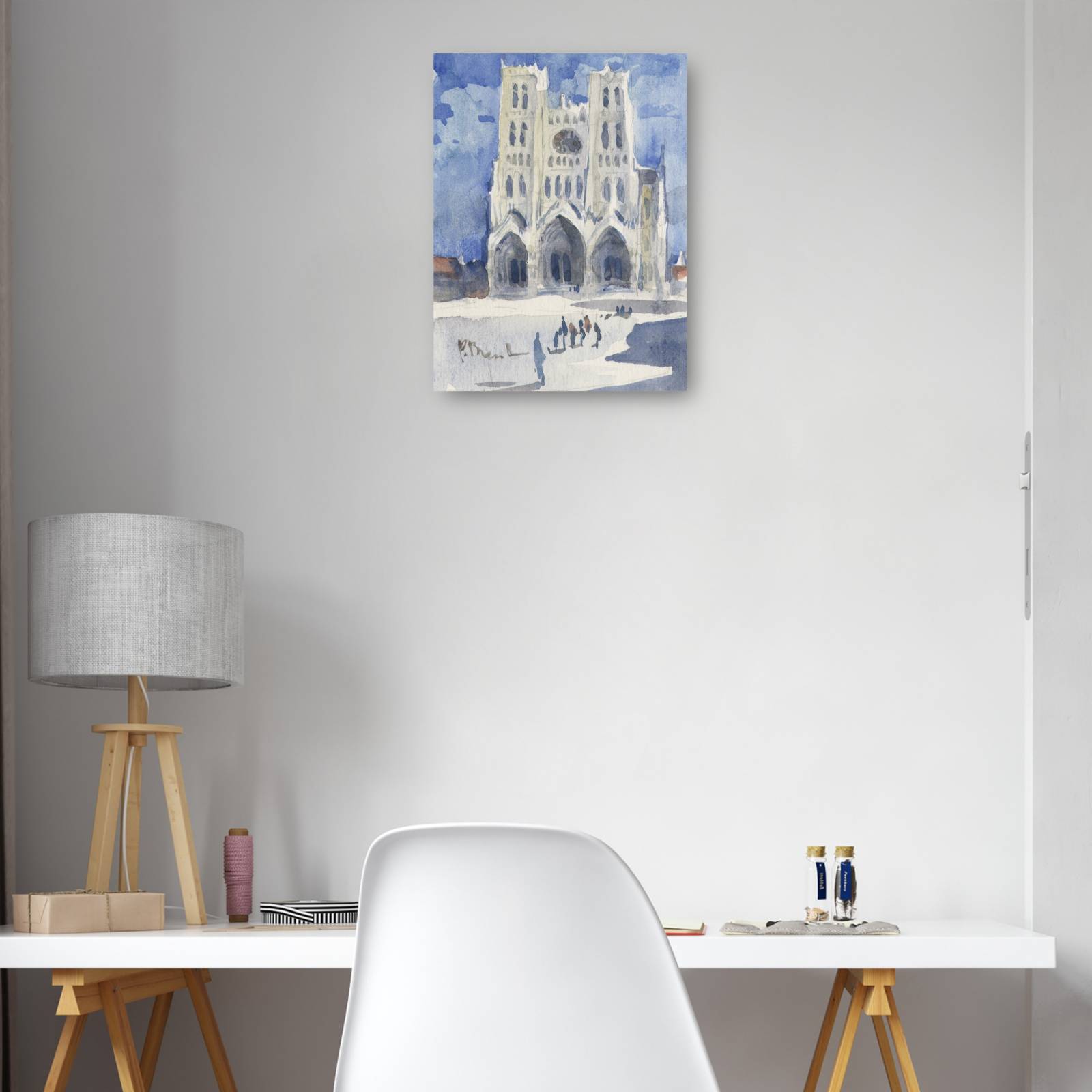 Cuadro Decorativo Catedral de Amiens 38 cm x 51 cm