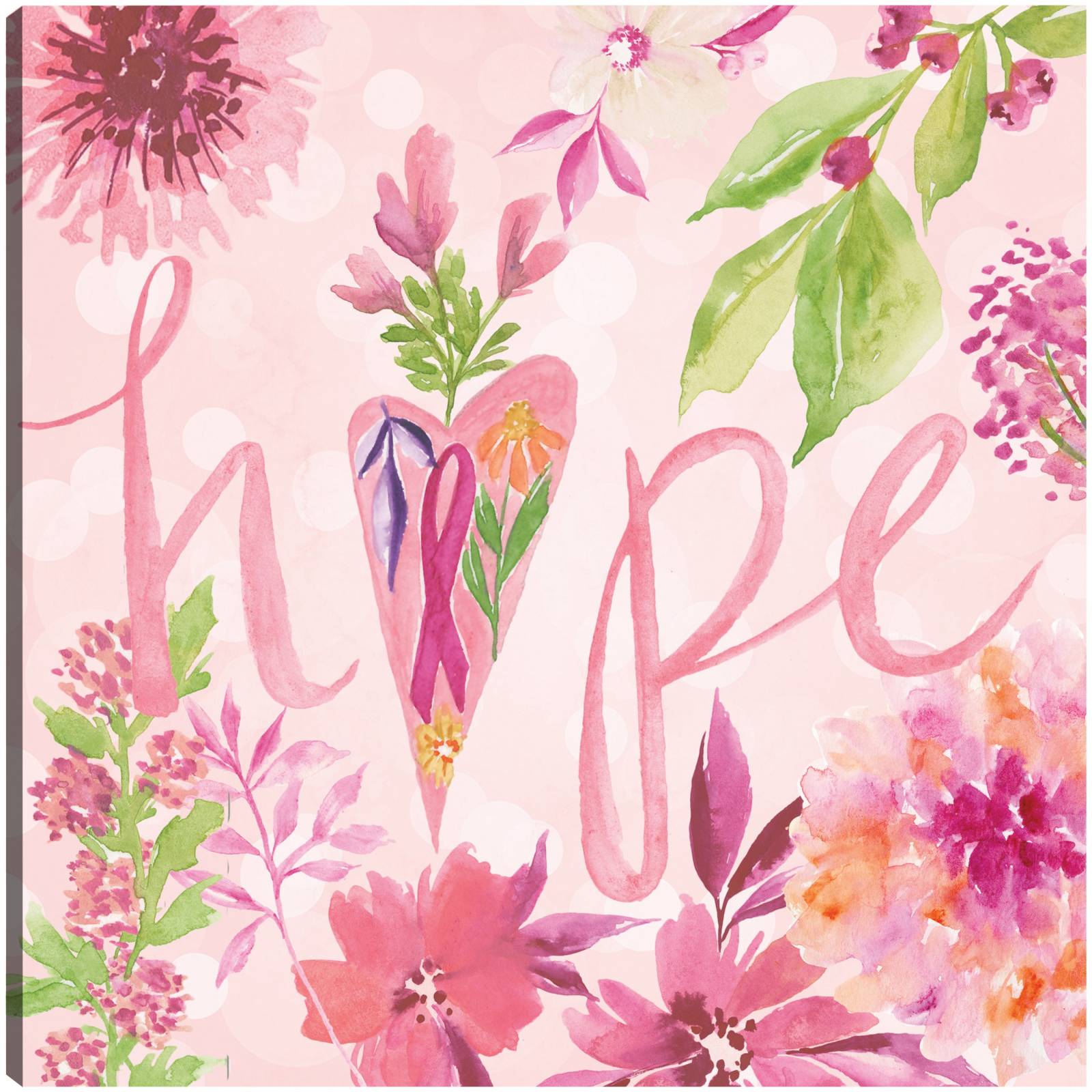 Cuadro Decorativo Esperanza de cancer de mama 46 cm x 46 cm