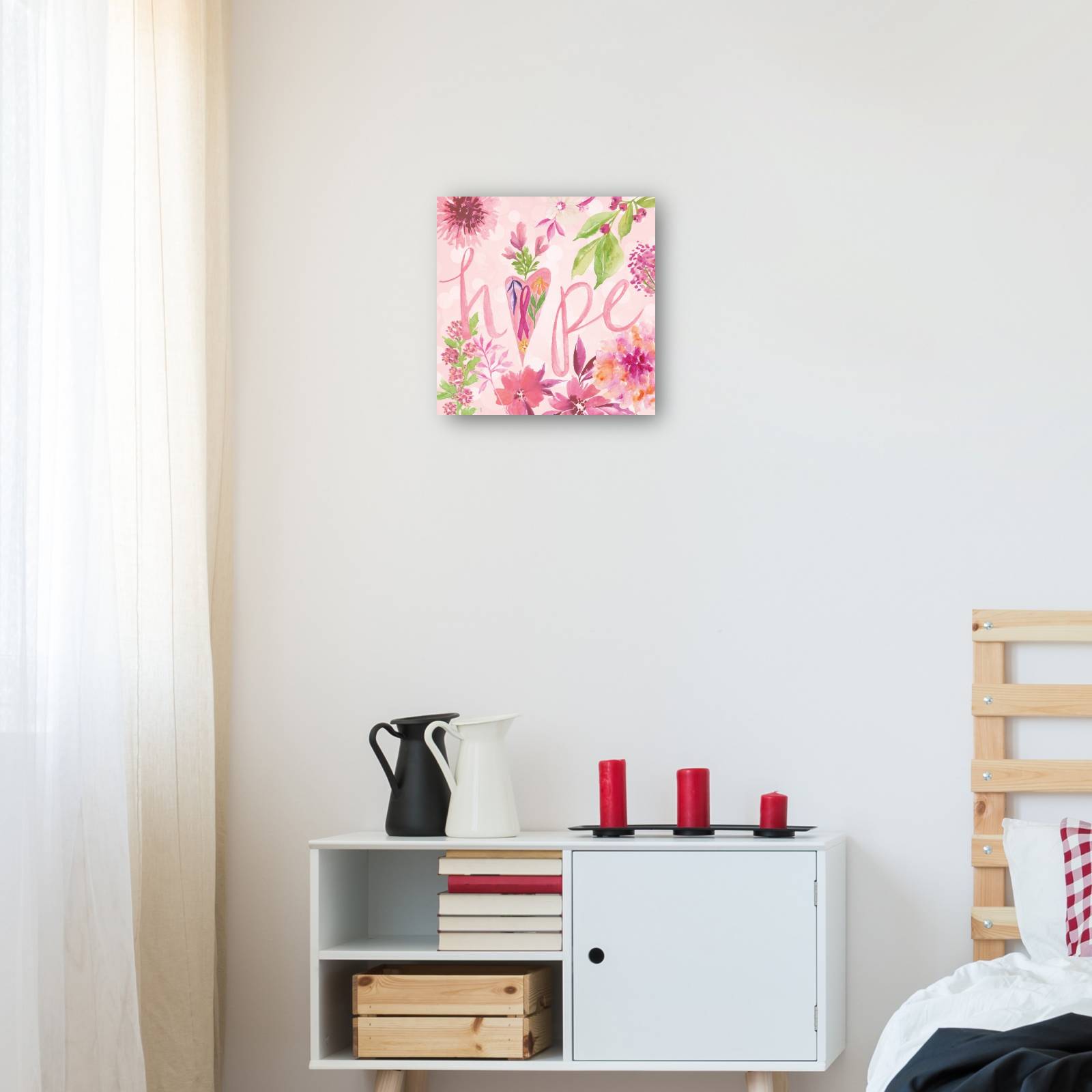 Cuadro Decorativo Esperanza de cancer de mama 46 cm x 46 cm