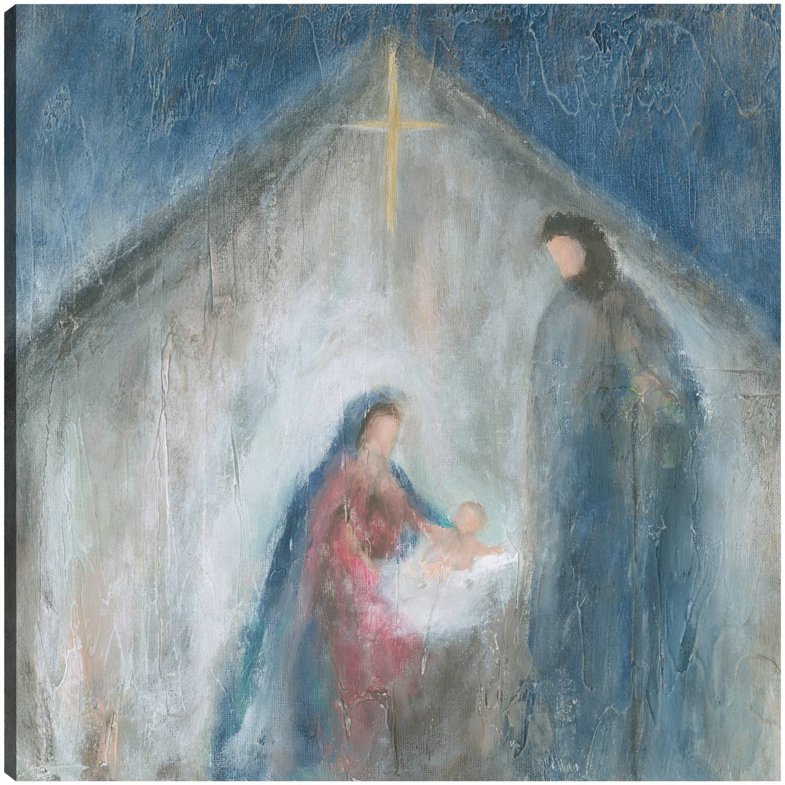 Cuadro Decorativo Pesebre Amen Navidad 36 cm x 36 cm