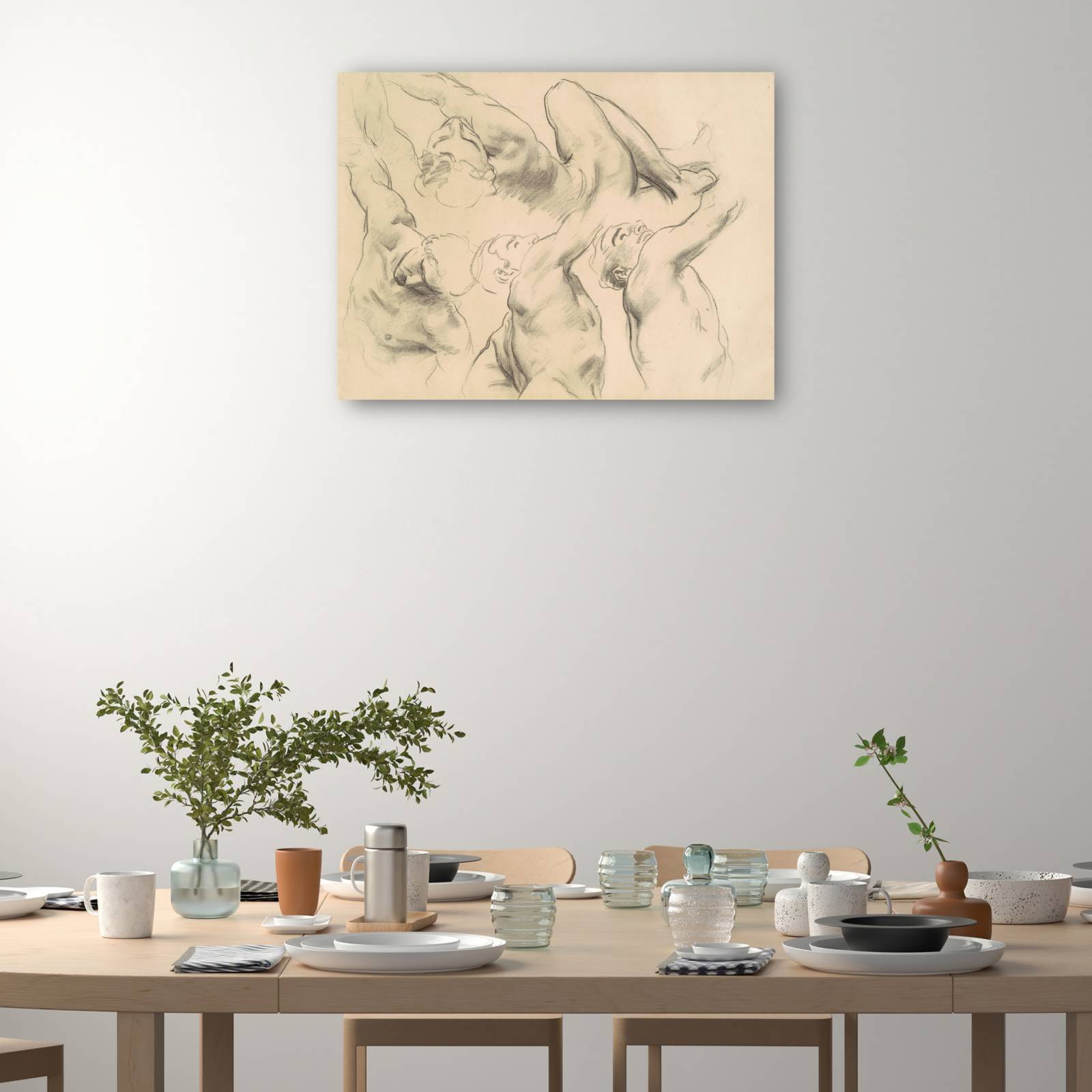 Cuadro Decorativo Estudios para el Cielo y el Infierno 71 cm x 53 cm