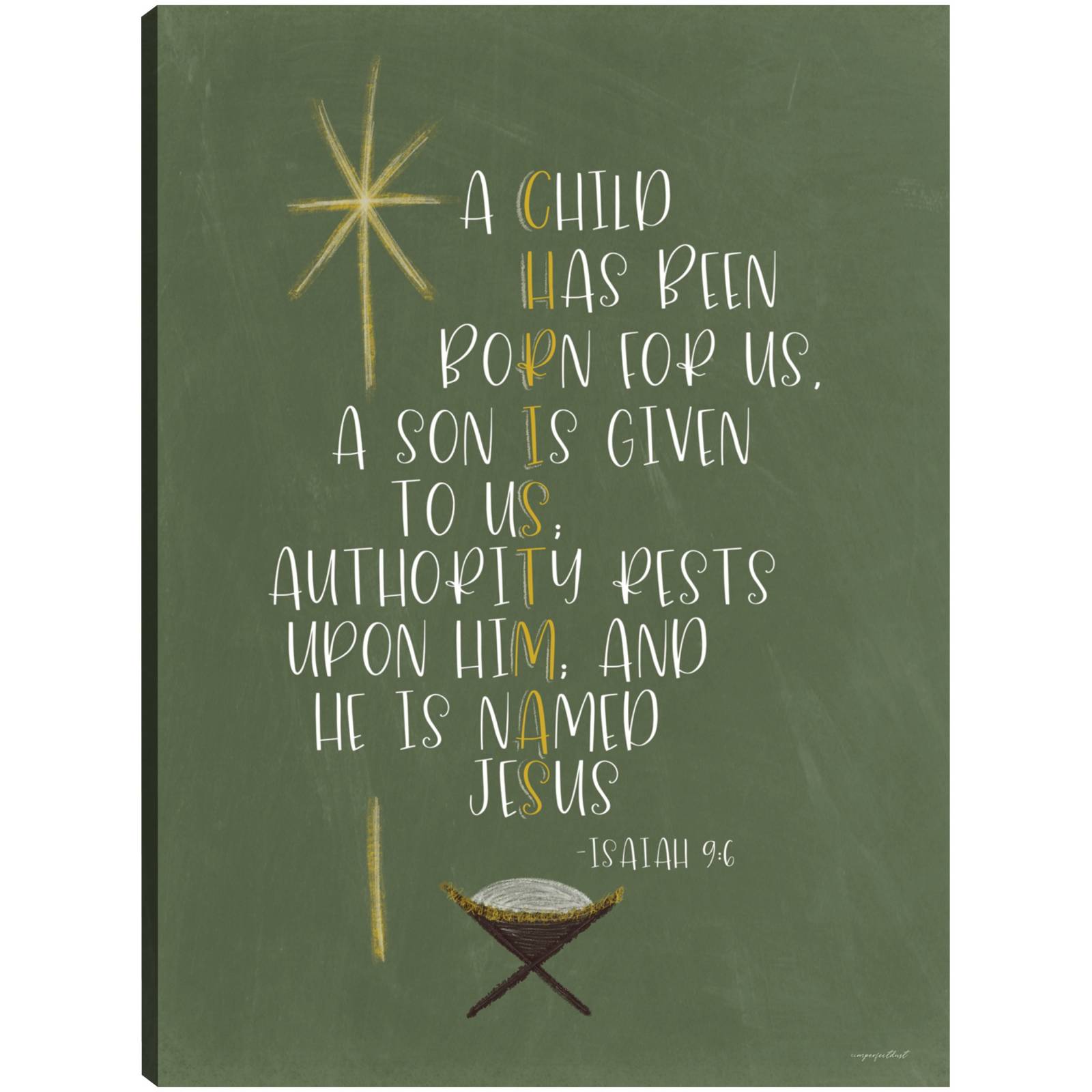 Cuadro Decorativo Se llama Jesus 30 cm x 41 cm