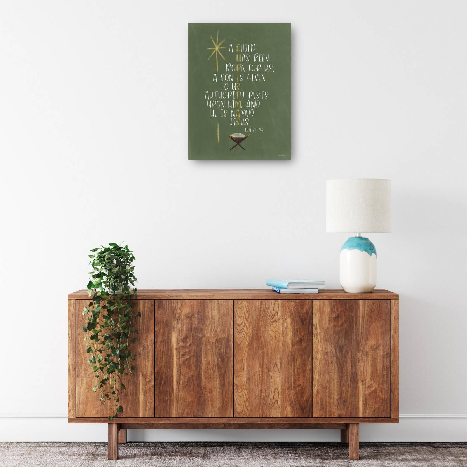 Cuadro Decorativo Se llama Jesus 30 cm x 41 cm