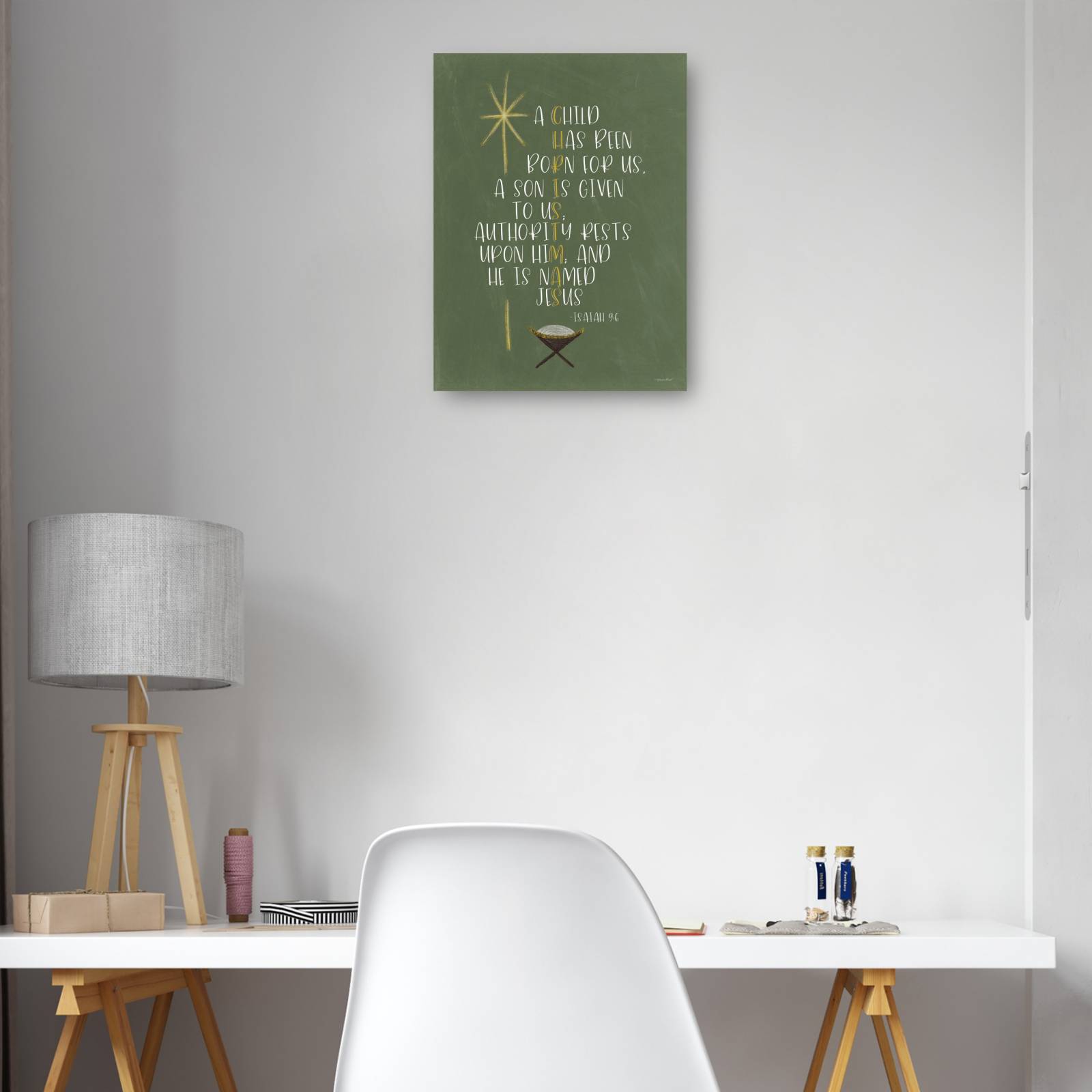 Cuadro Decorativo Se llama Jesus 30 cm x 41 cm