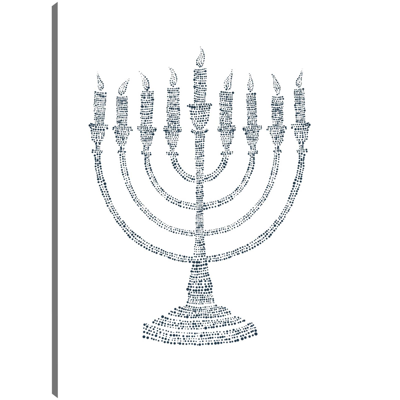 Cuadro Decorativo Luces de Hanukkah Menora 53 cm x 71 cm