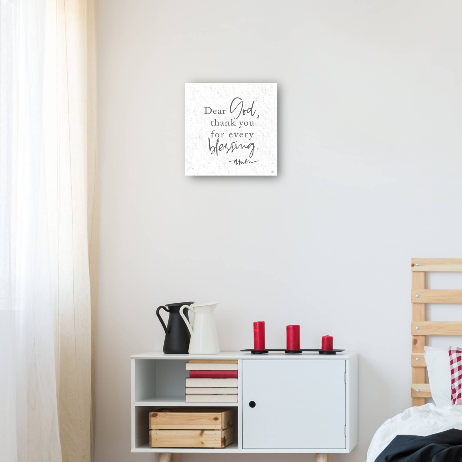 Cuadro Decorativo Gracias por cada bendicion 36 cm x 36 cm