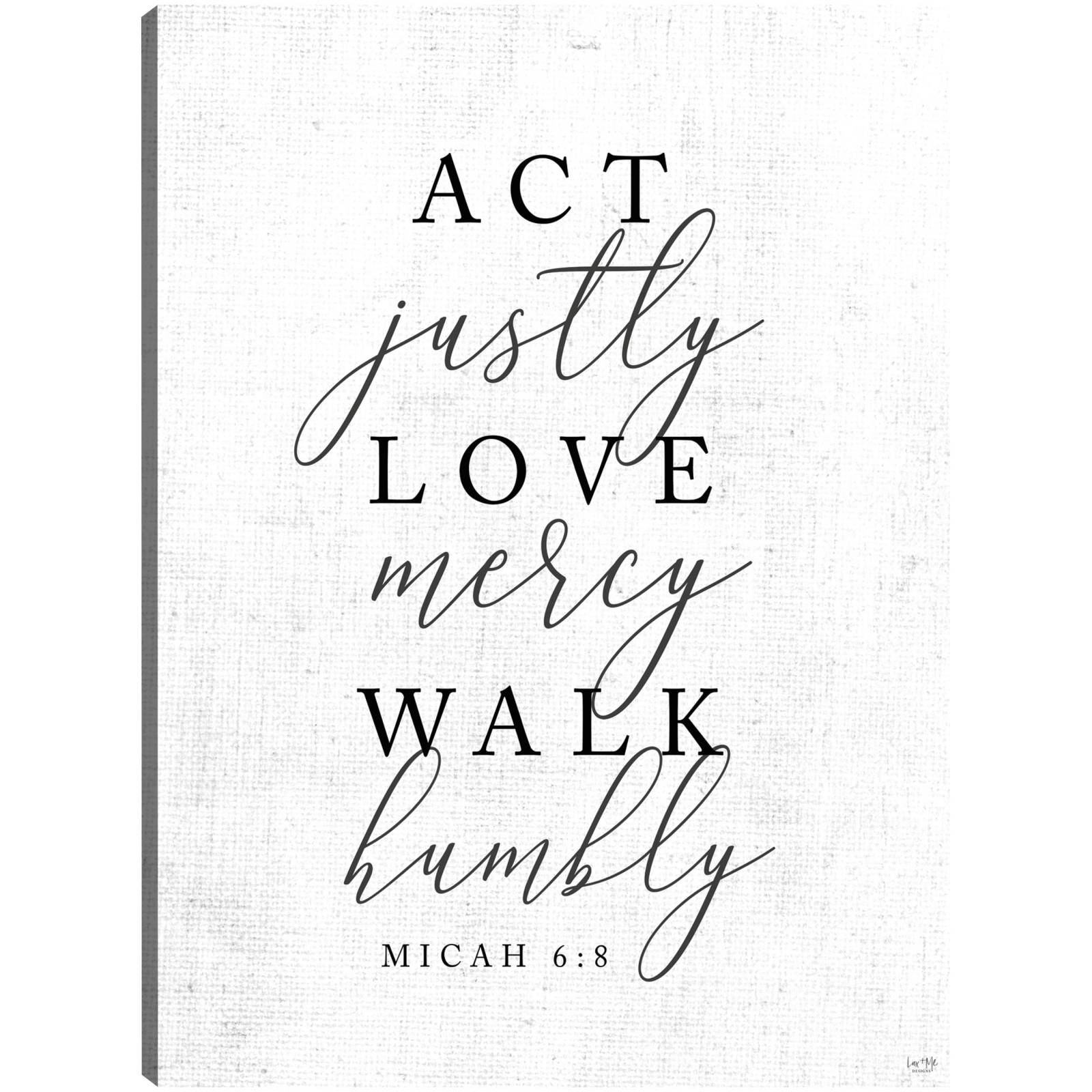 Cuadro Decorativo Actuar con justicia 53 cm x 71 cm