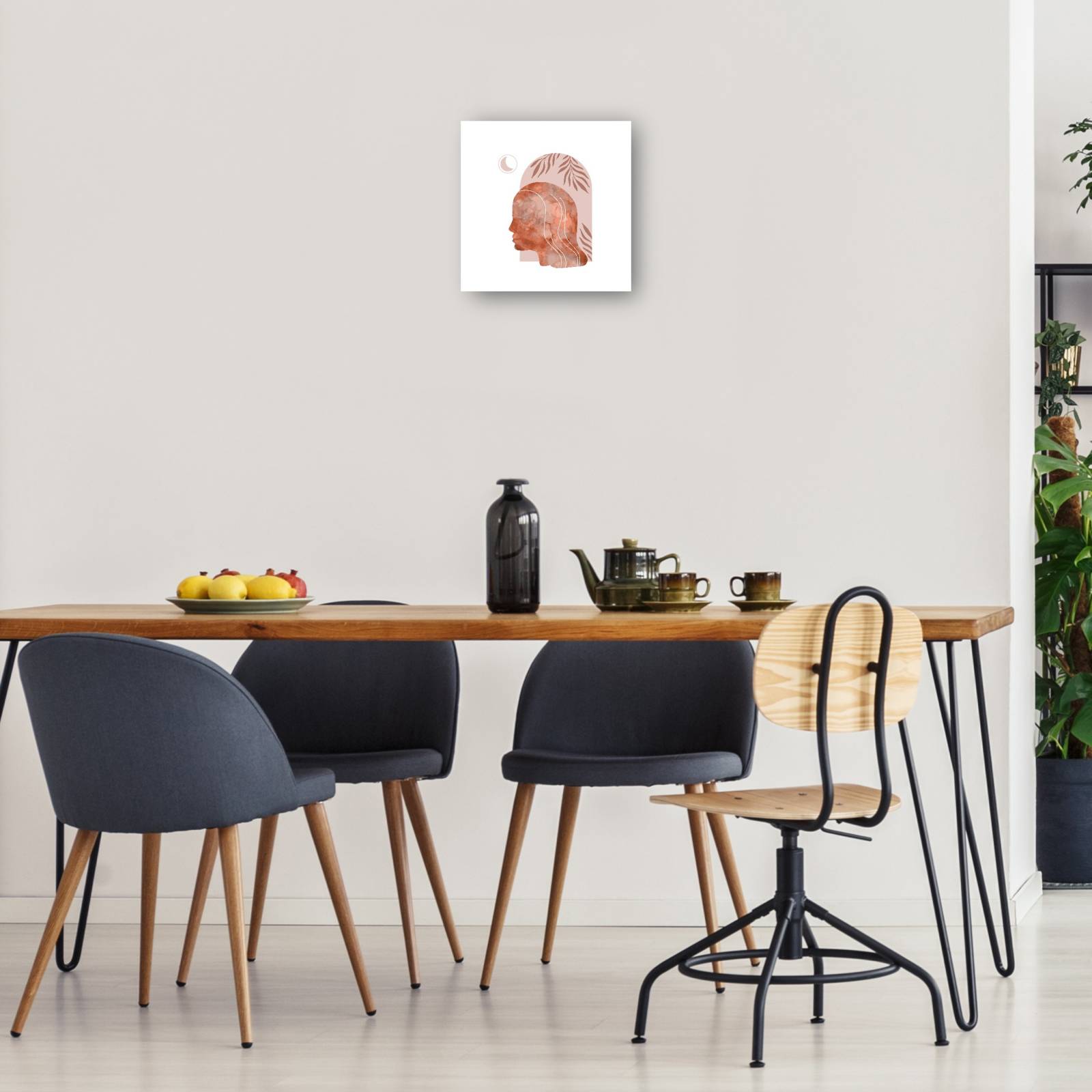 Cuadro Decorativo   Elementos espirituales en rosa 56 cm x 56 cm