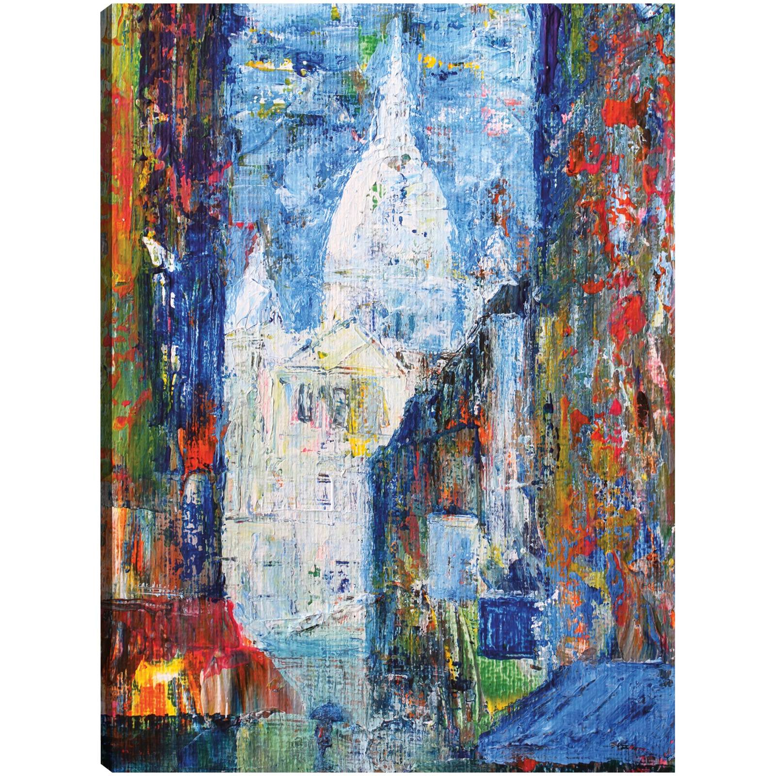 Cuadro Decorativo   Calle Montmartre de Paris en acrilico 89 cm x 117 cm