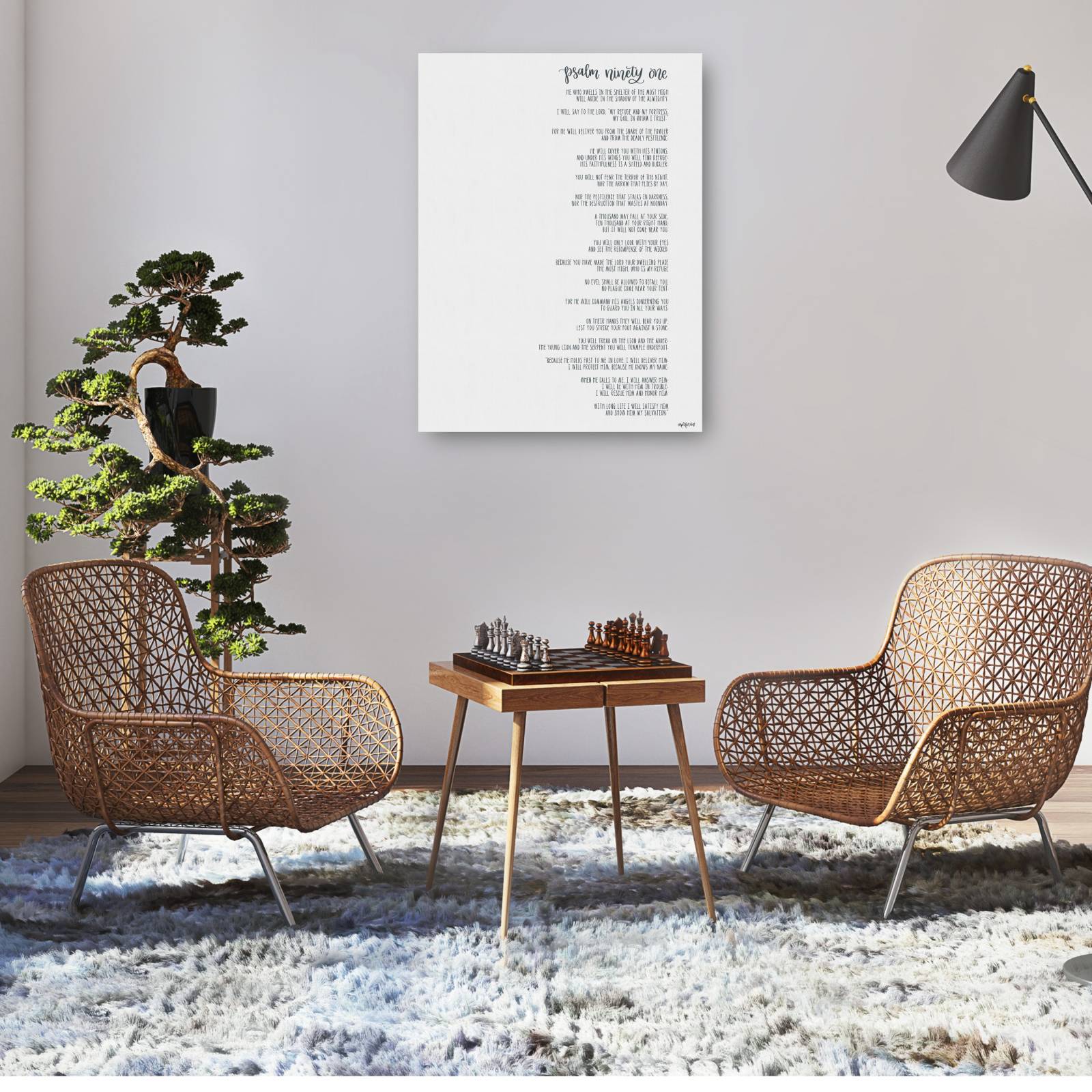 Cuadro Decorativo   Salmo noventa y uno 61 cm x 81 cm