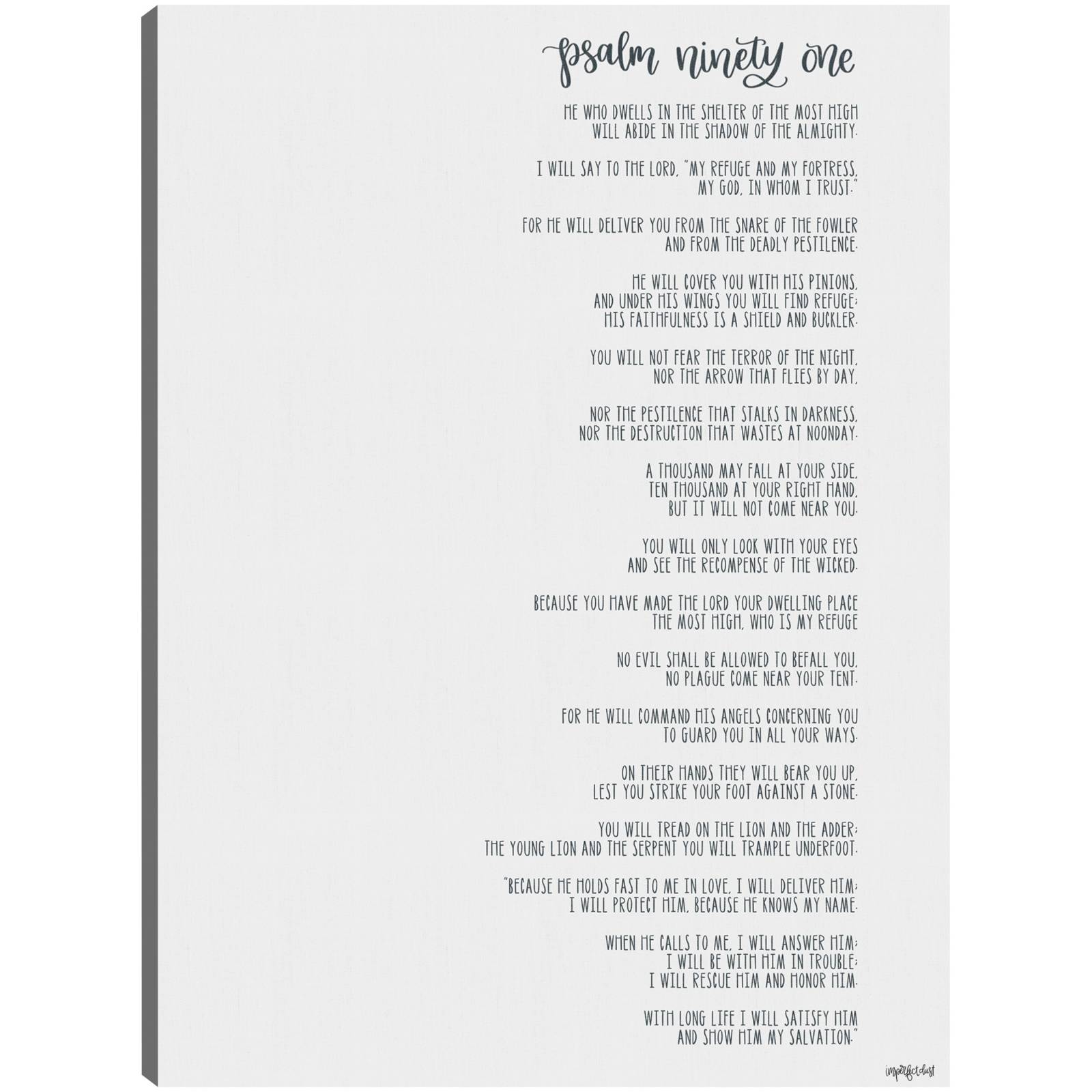 Cuadro Decorativo Salmo noventa y uno 89 cm x 117 cm