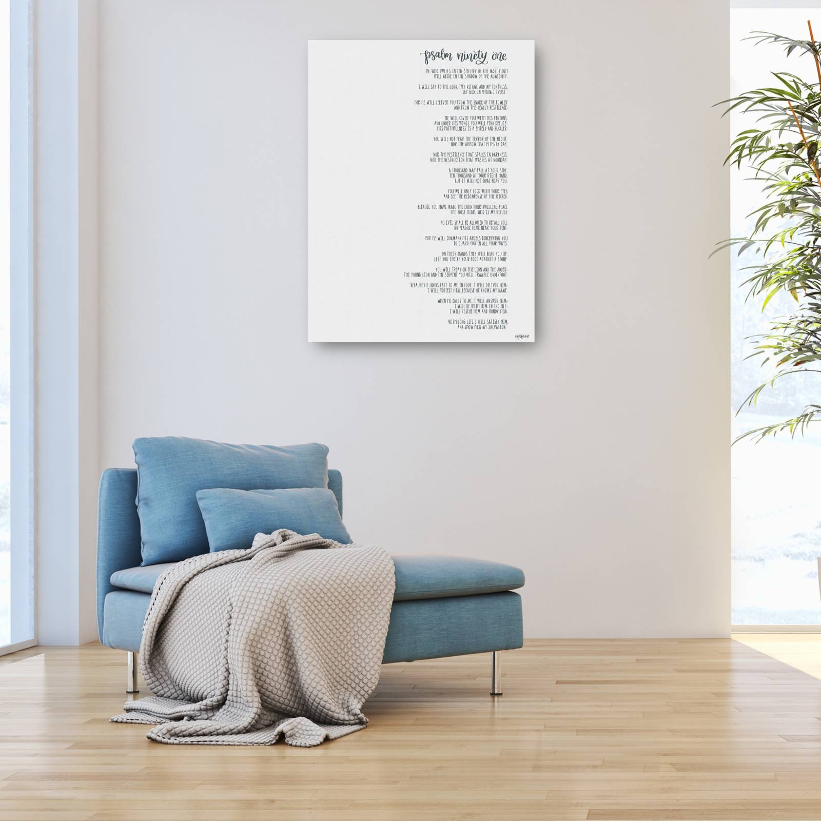 Cuadro Decorativo Salmo noventa y uno 89 cm x 117 cm