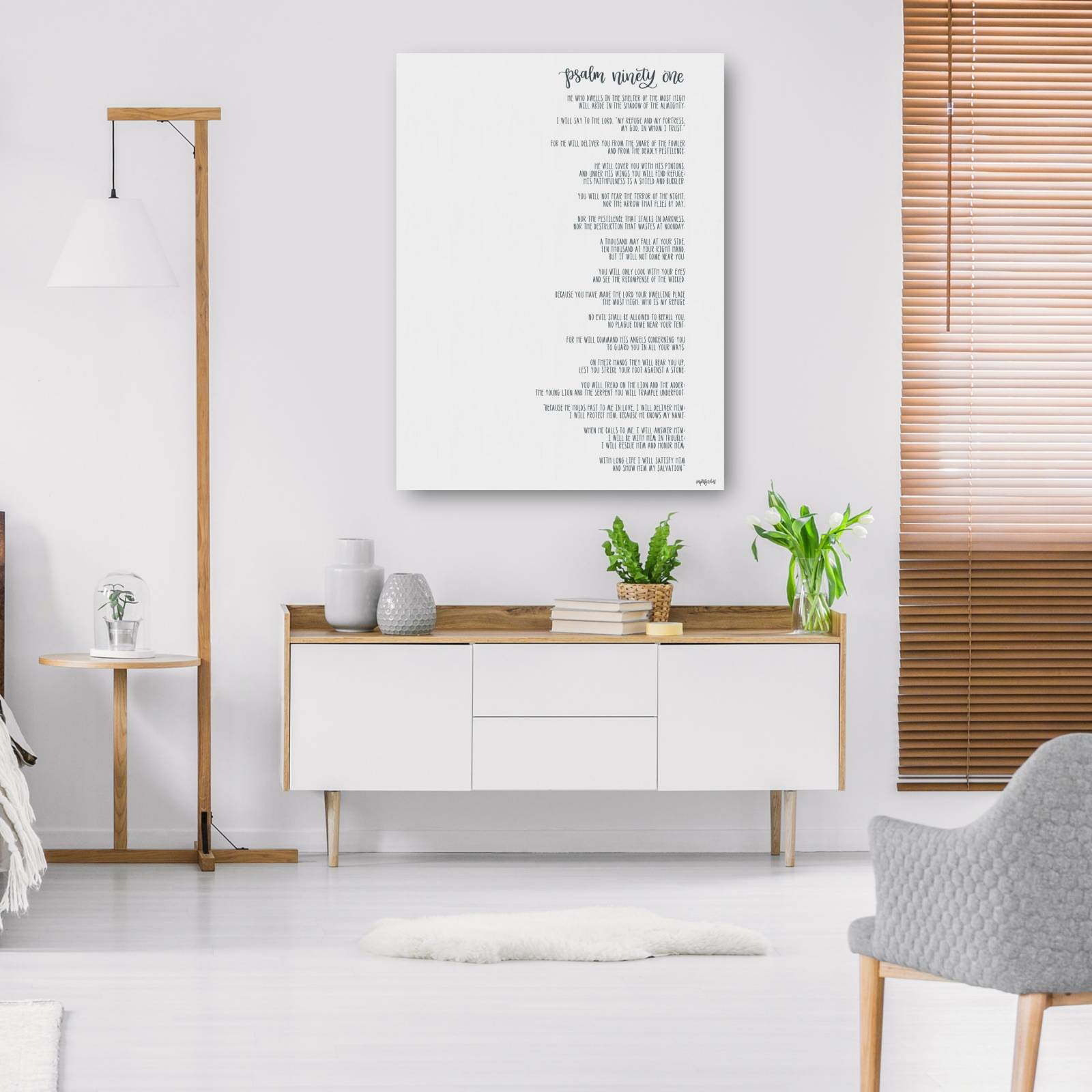 Cuadro Decorativo Salmo noventa y uno 89 cm x 117 cm