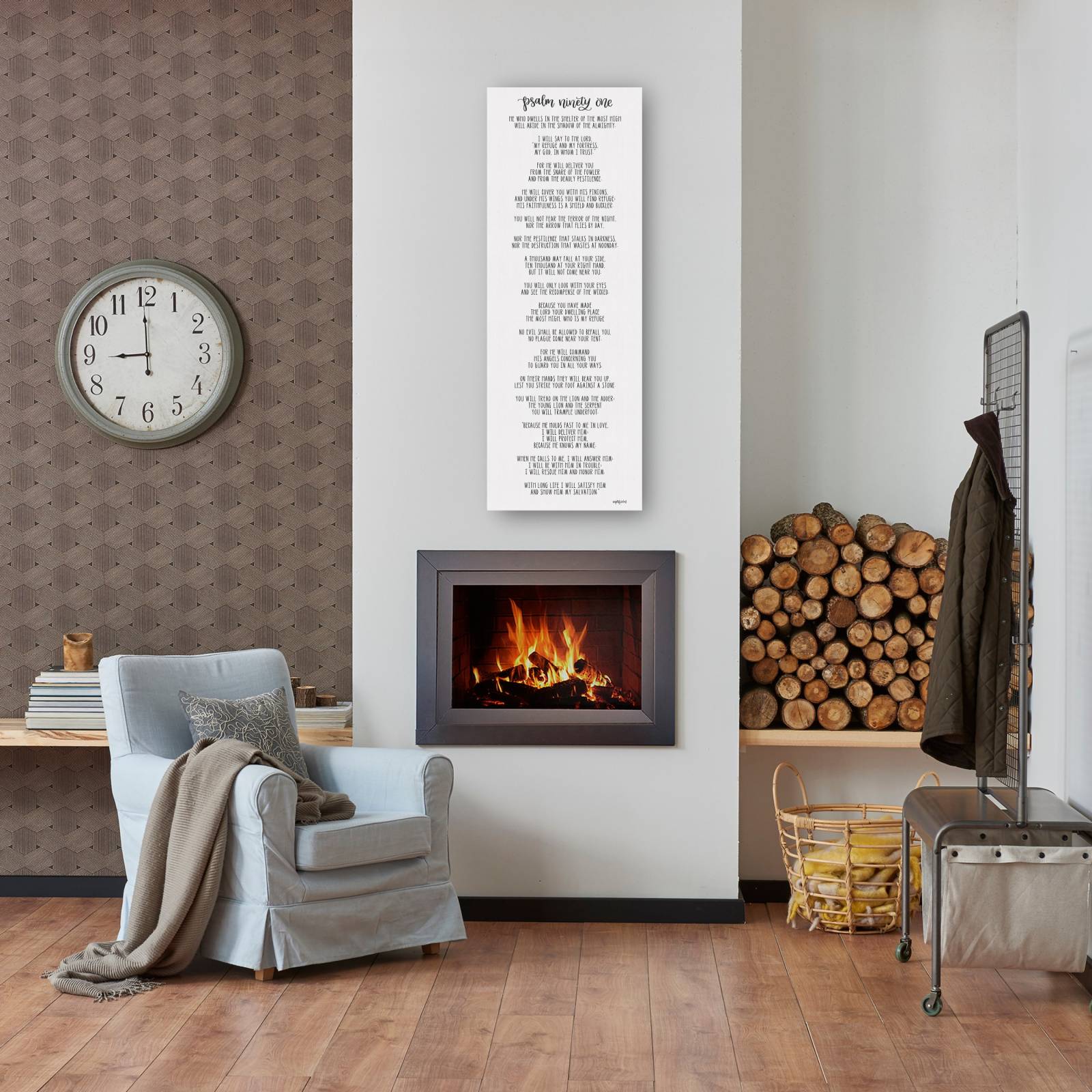 Cuadro Decorativo   Salmo noventa y uno 46 cm x 127 cm