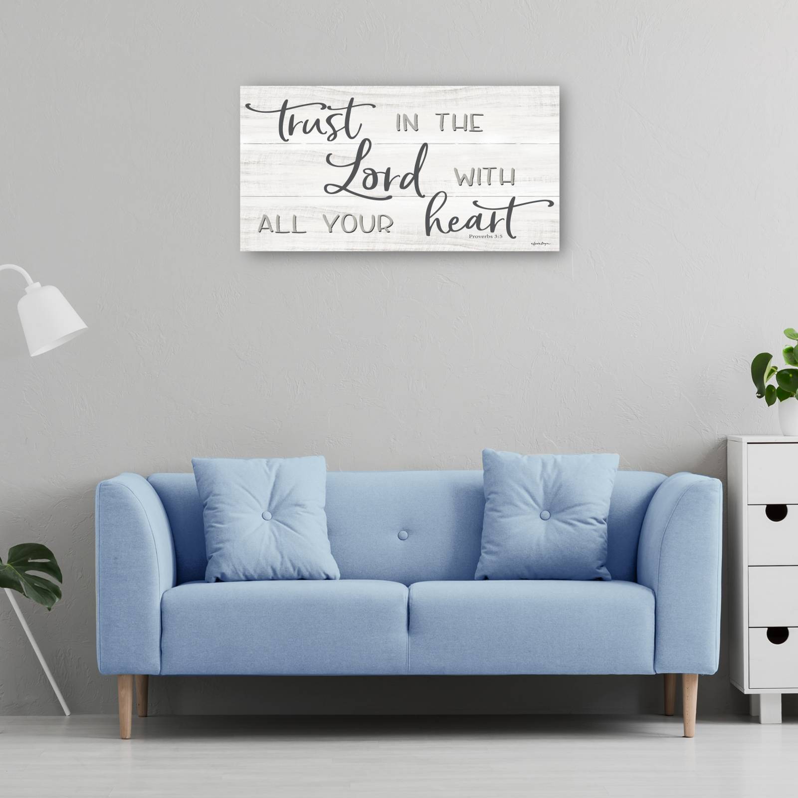 Cuadro Decorativo   Confia en el Senor 127 cm x 66 cm