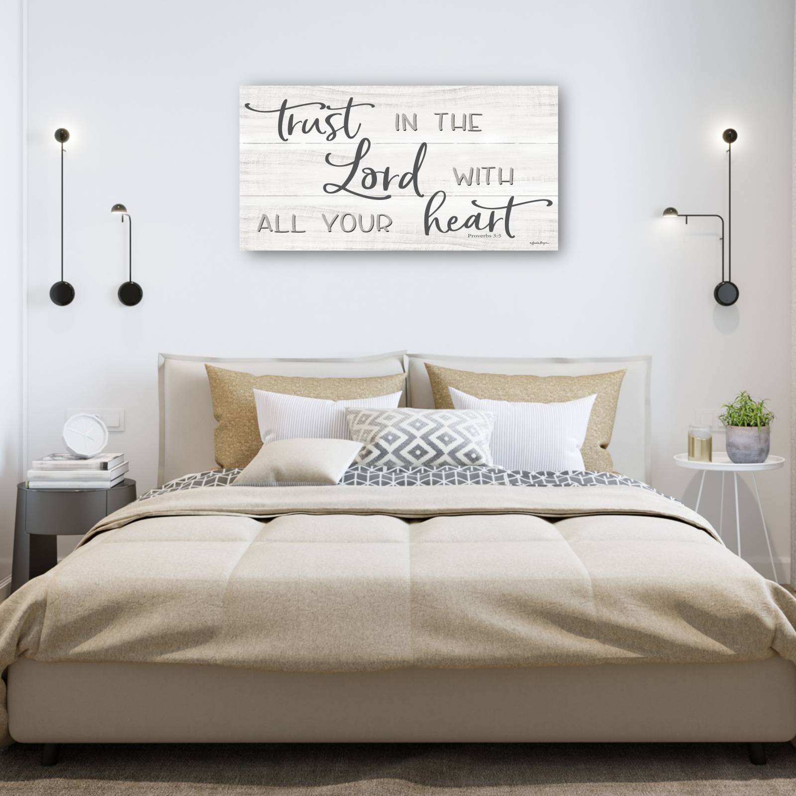 Cuadro Decorativo   Confia en el Senor 127 cm x 66 cm