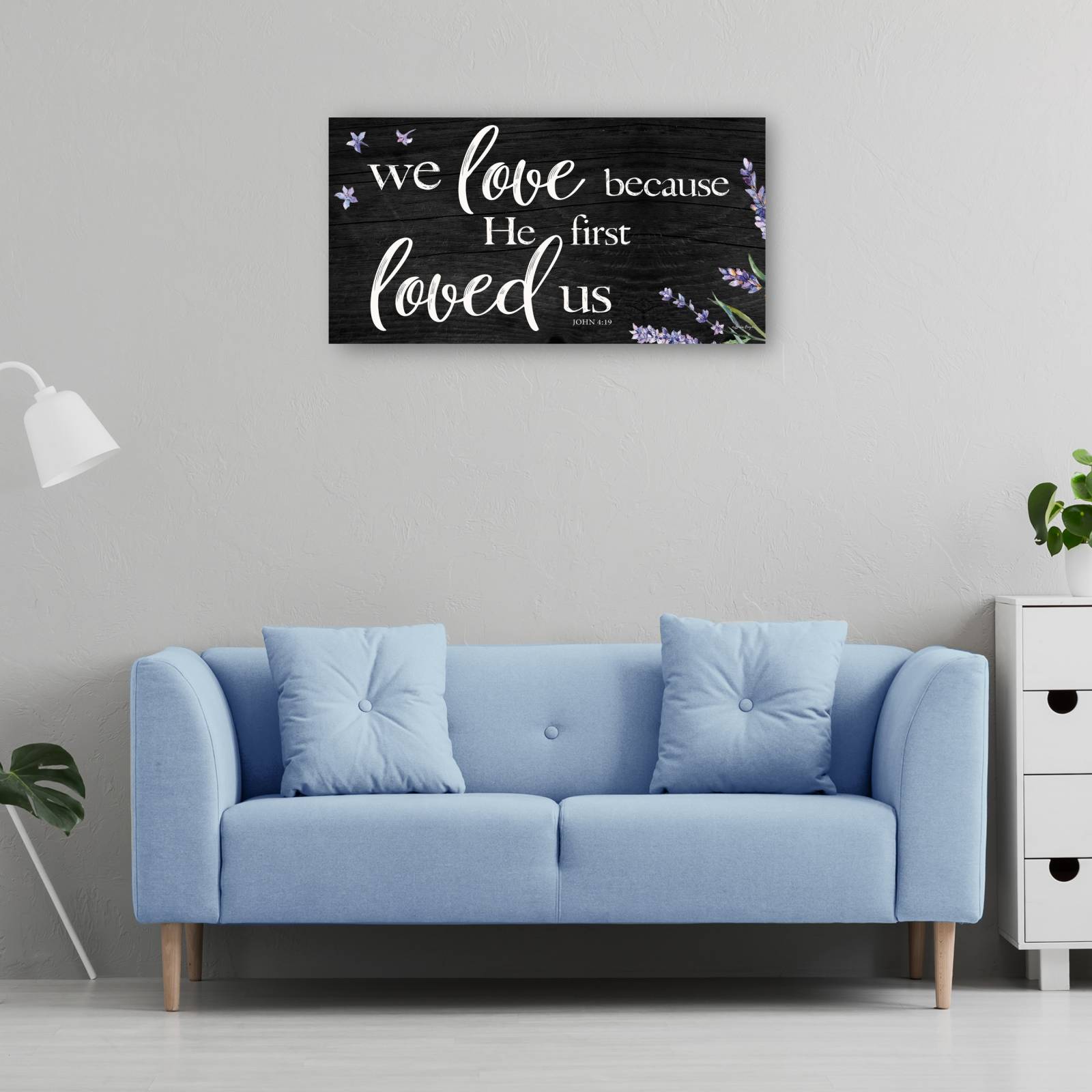 Cuadro Decorativo   el nos amo primero 102 cm x 53 cm